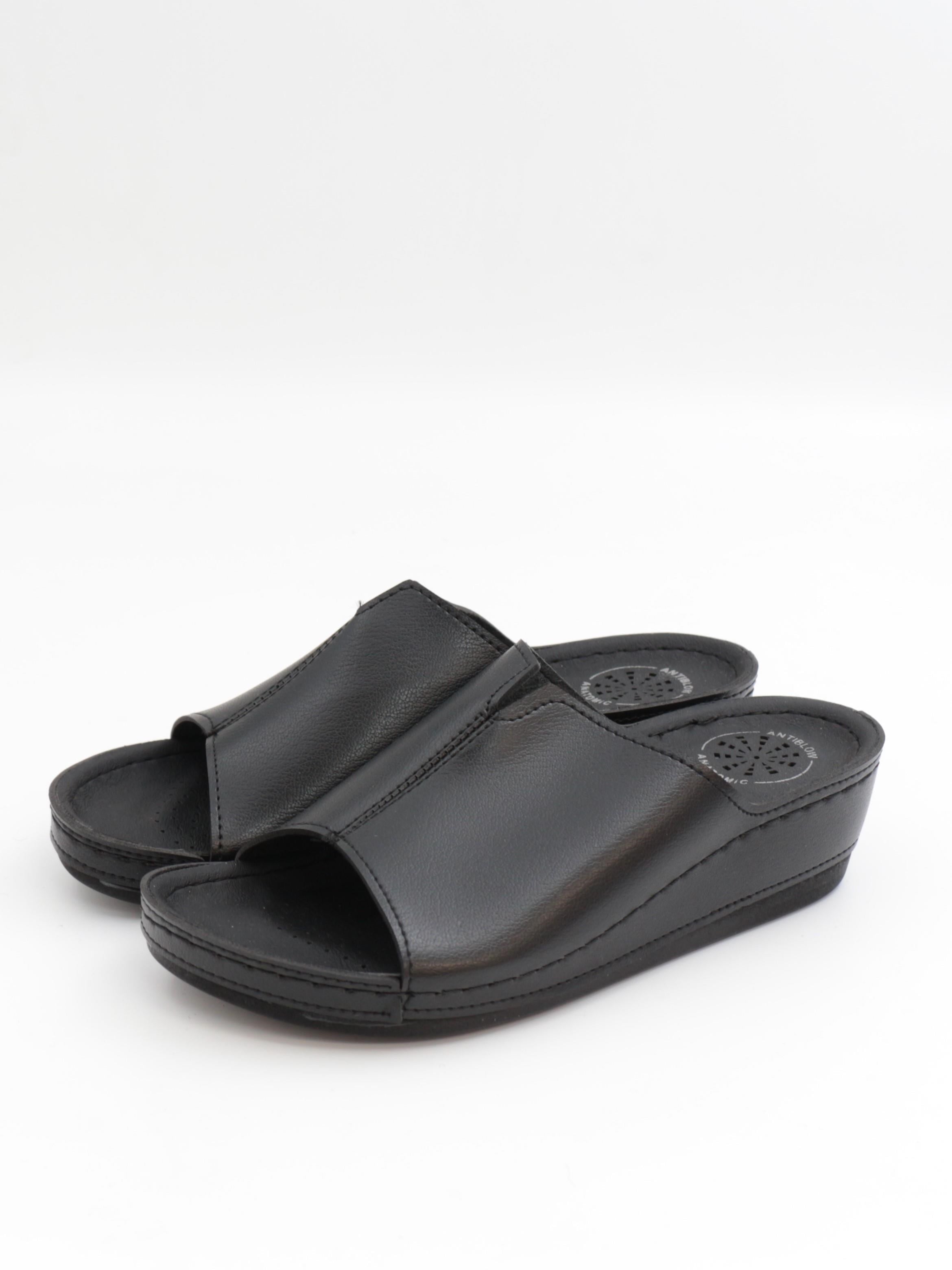 Bento 15069 Siyah 36-41 Anatomik Dolgu Kadın Terlik