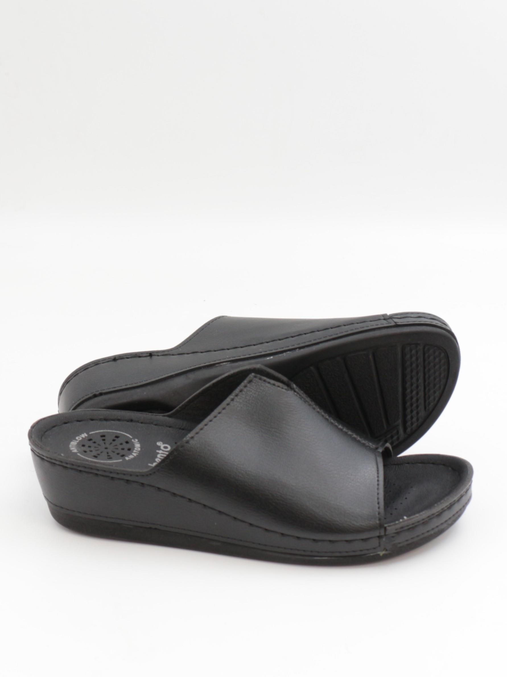 Bento 15069 Siyah 36-41 Anatomik Dolgu Kadın Terlik