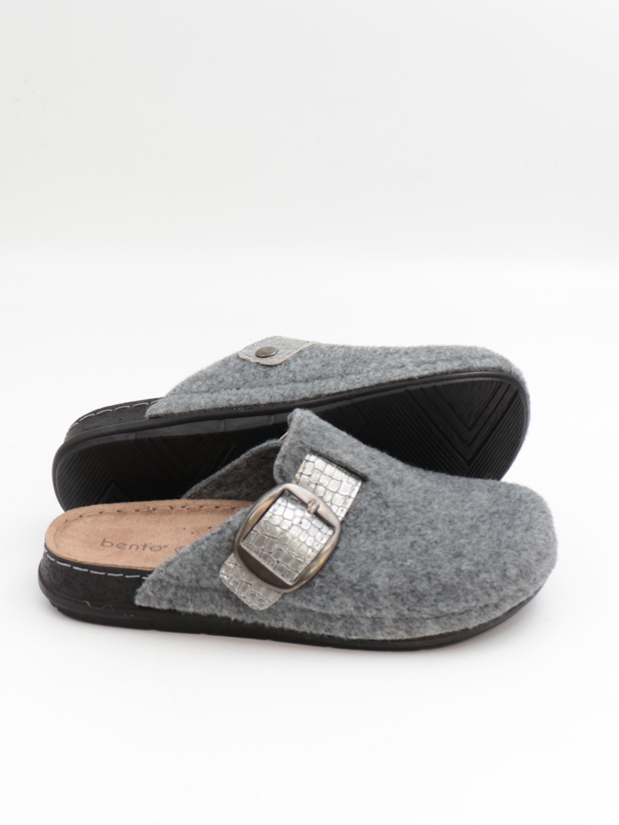 Bento 41006 Gri Kışlık Anatomik Önü Kapalı Kadın Terlik