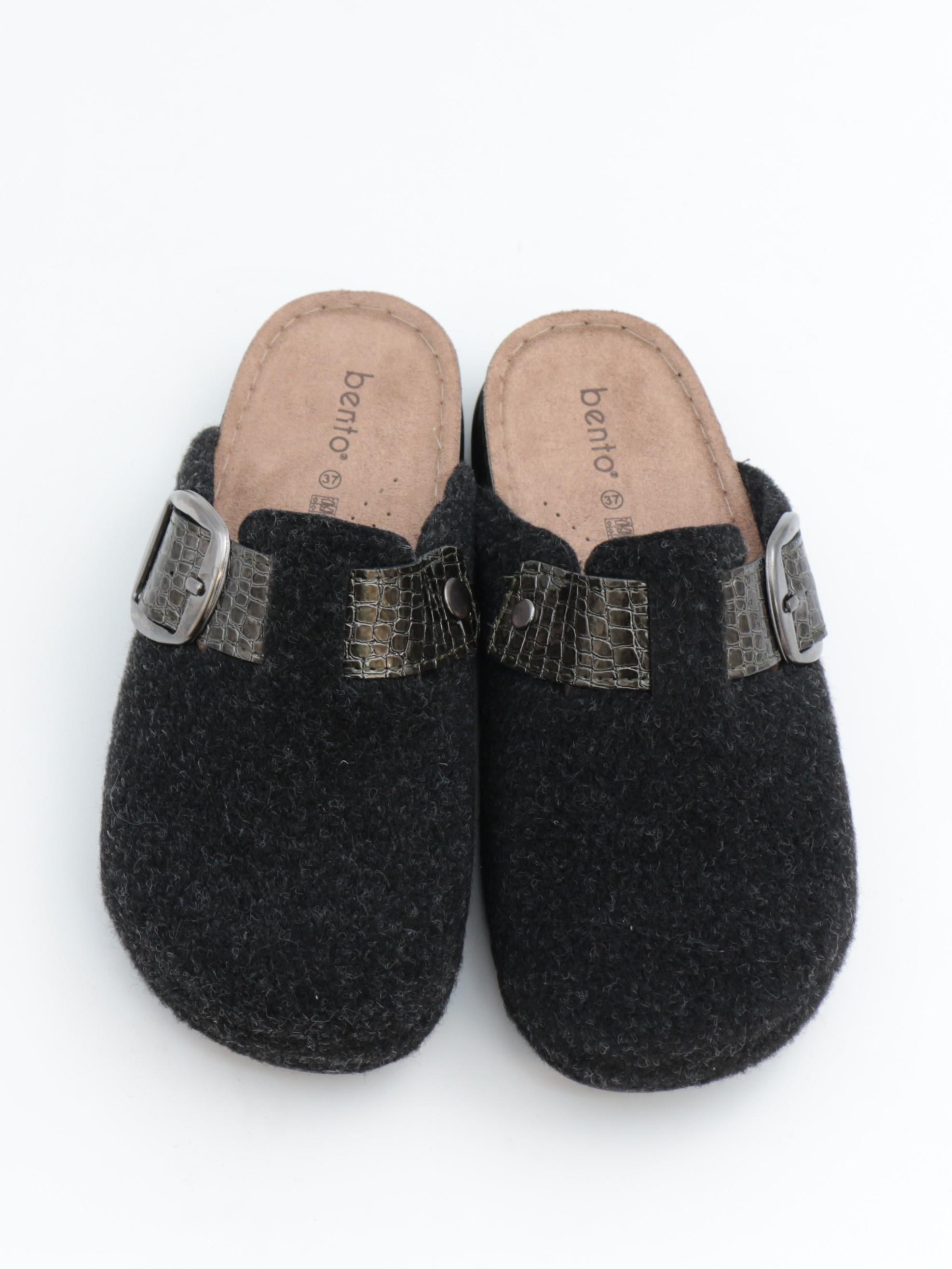 Bento 41006 Siyah Kışlık Anatomik Önü Kapalı Kadın Terlik