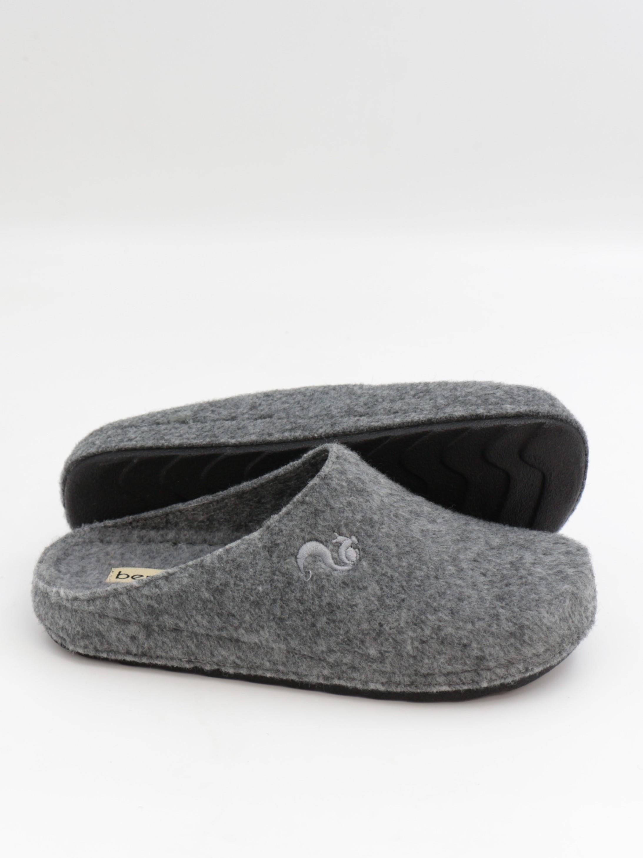 Bento 9563 Gri Kışlık Anatomik Önü Kapalı Kadın Terlik