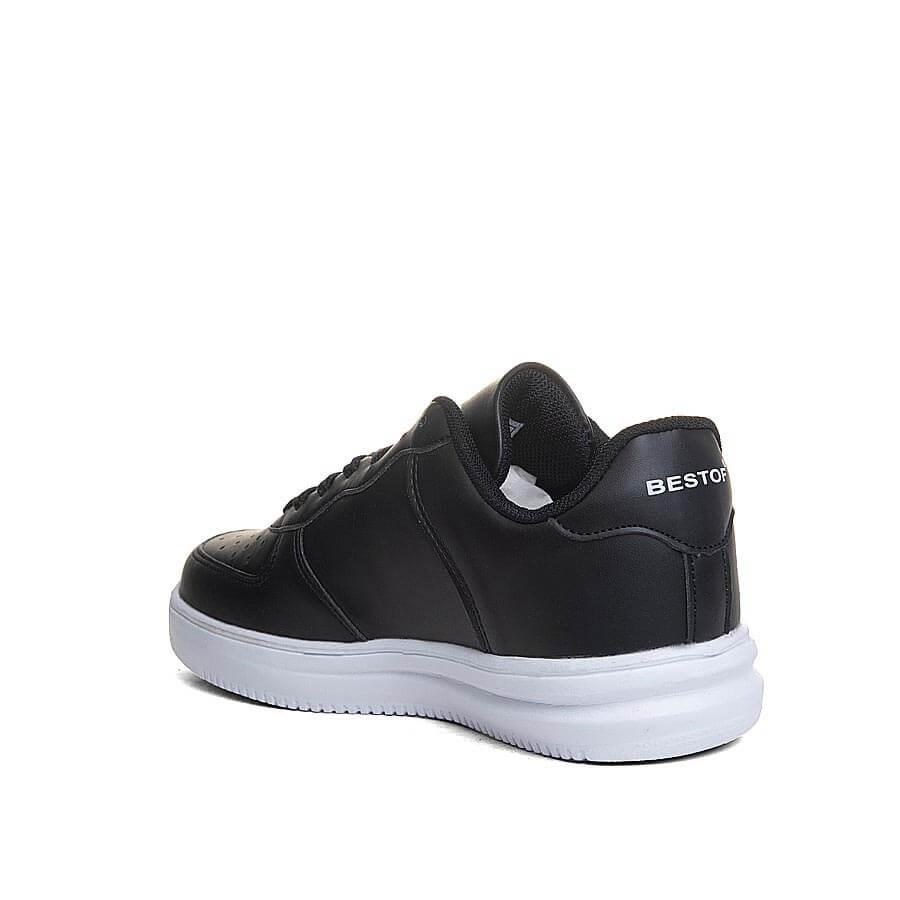 Bestof 042 Siyah Beyaz 36-40 Günlük Unisex Spor Ayakkabı