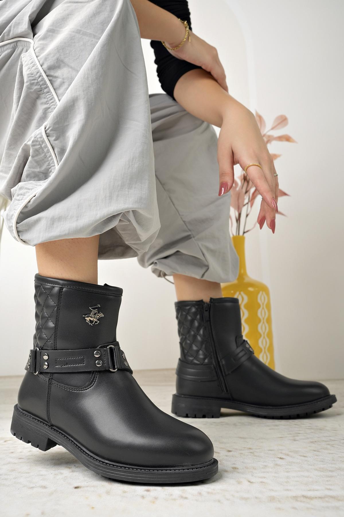 Beverly Hills Polo Club 50012 Siyah Kadın Bot