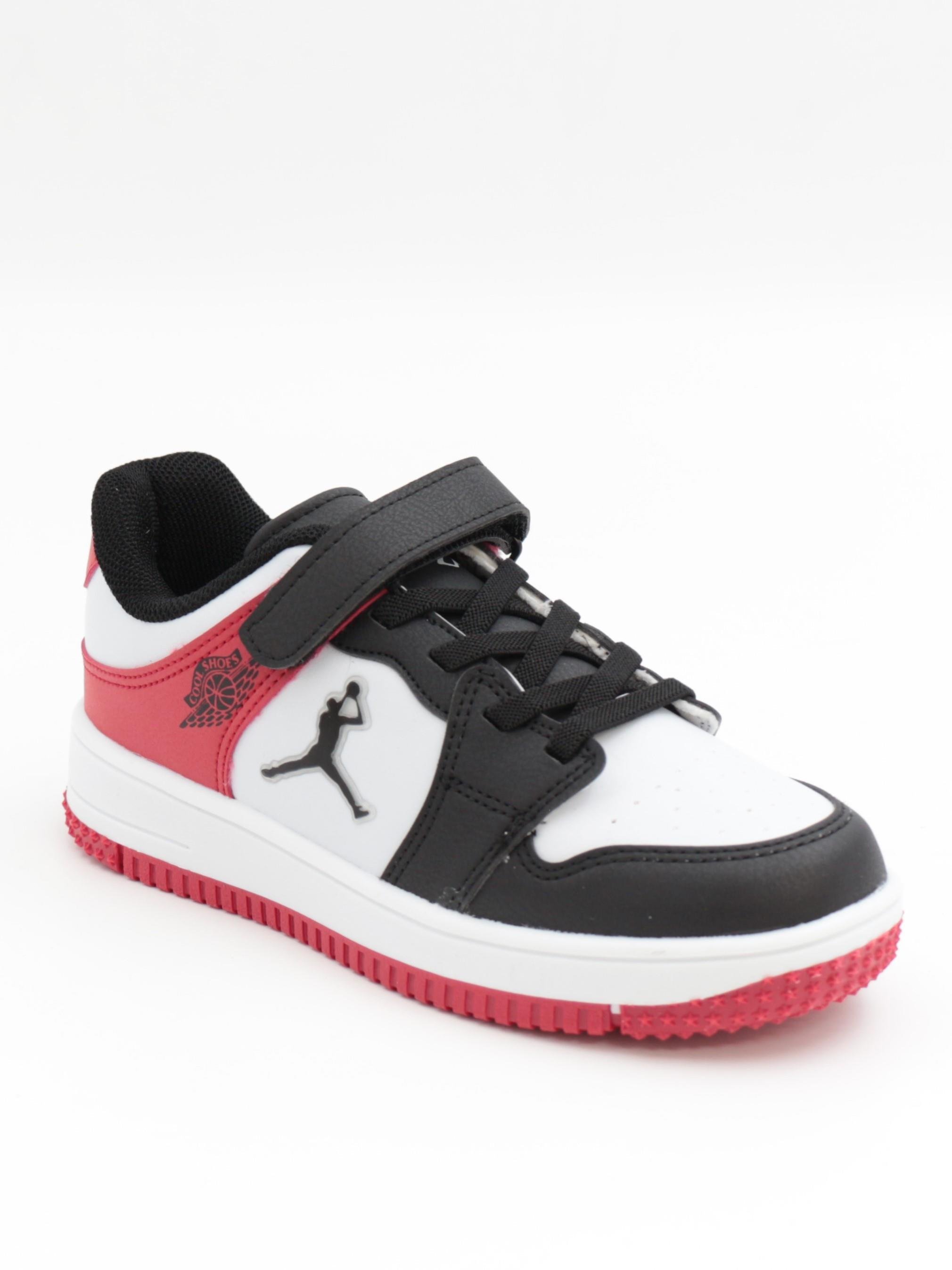 Cool Haykat 31-36 Siyah Beyaz Kırmızı Çocuk Spor Ayakkabı