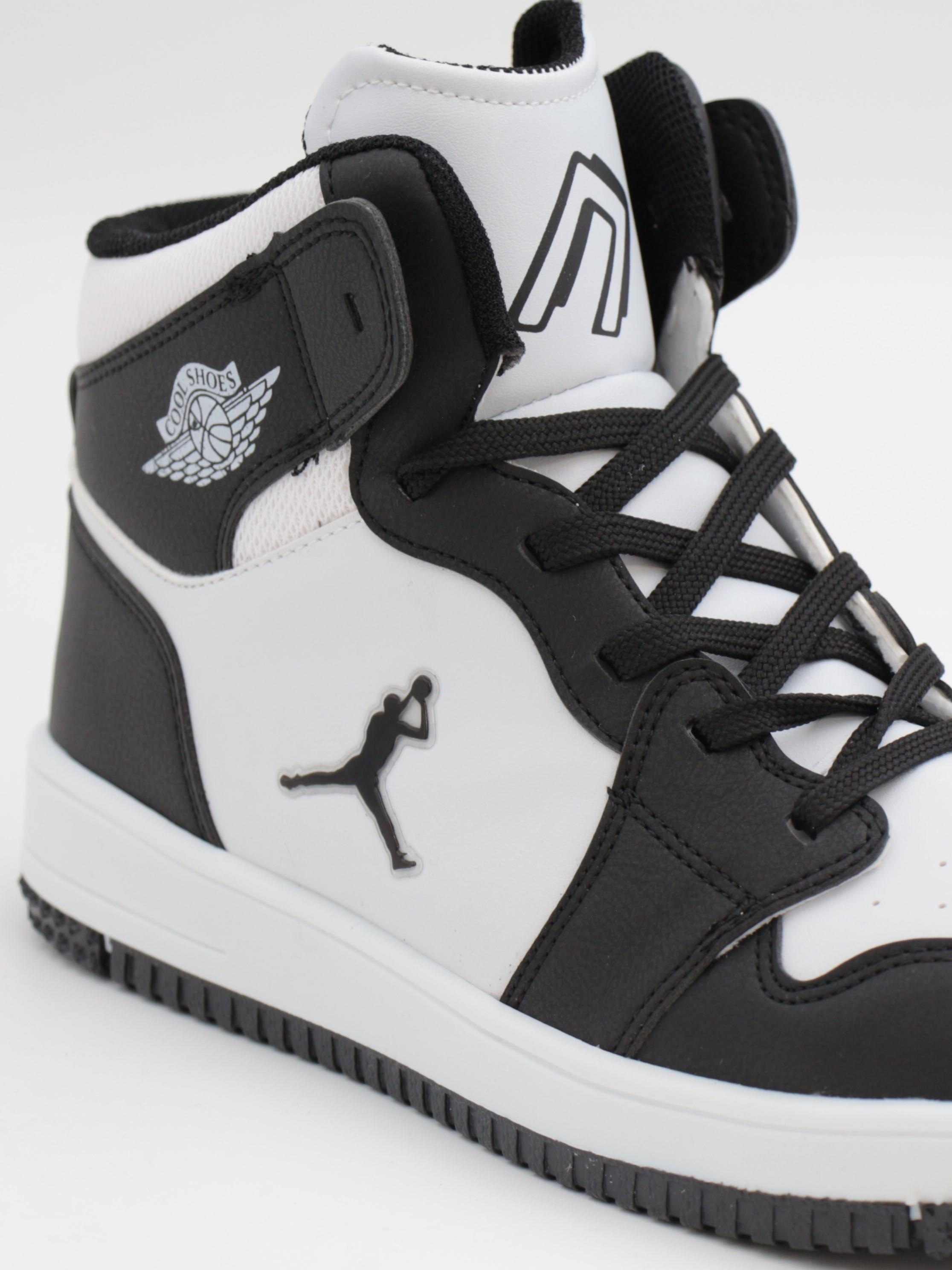 Cool Haykat Boğazlı 36-40 Siyah Beyaz Çocuk Spor Ayakkabı