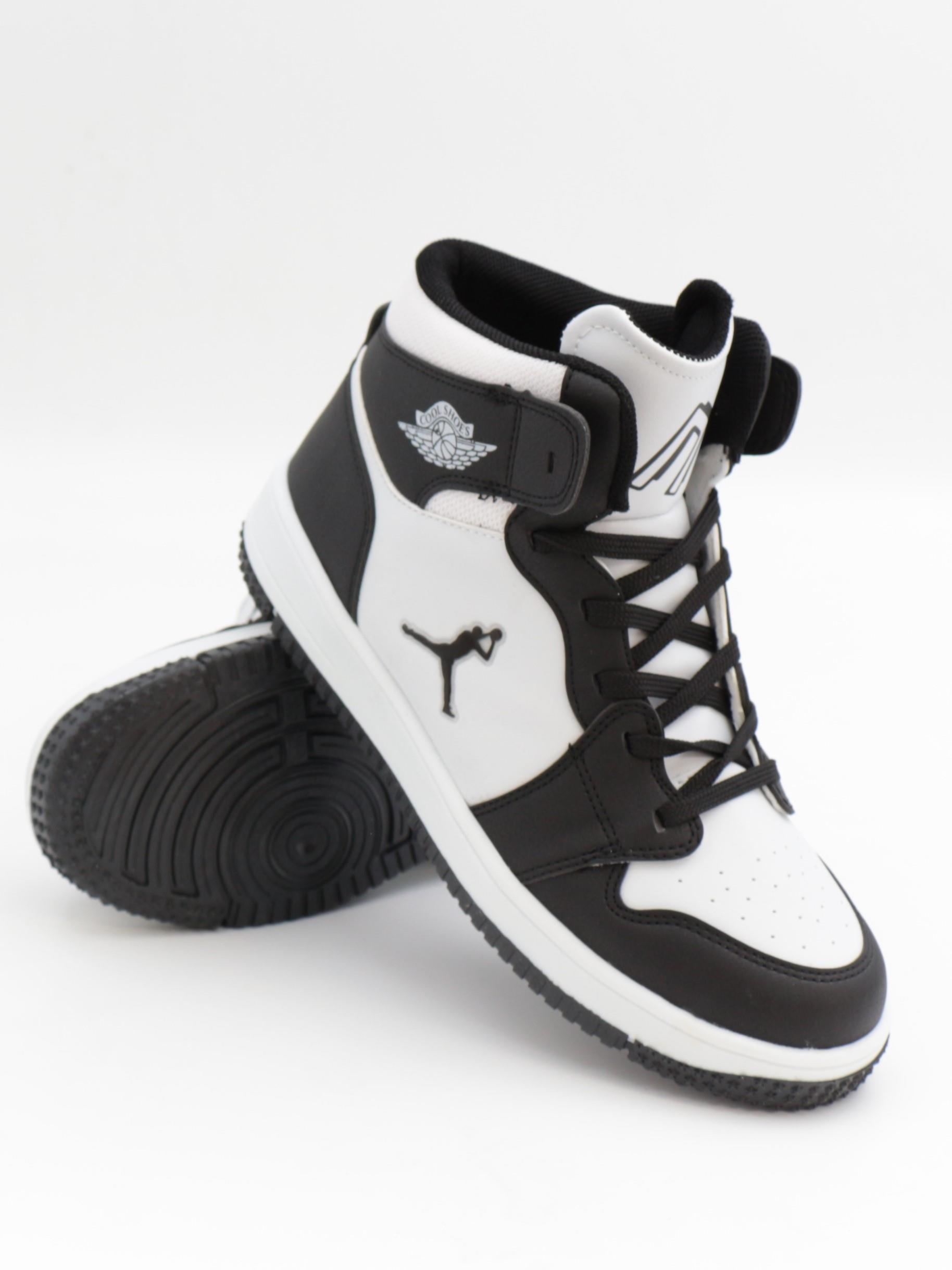 Cool Haykat Boğazlı 36-40 Siyah Beyaz Çocuk Spor Ayakkabı