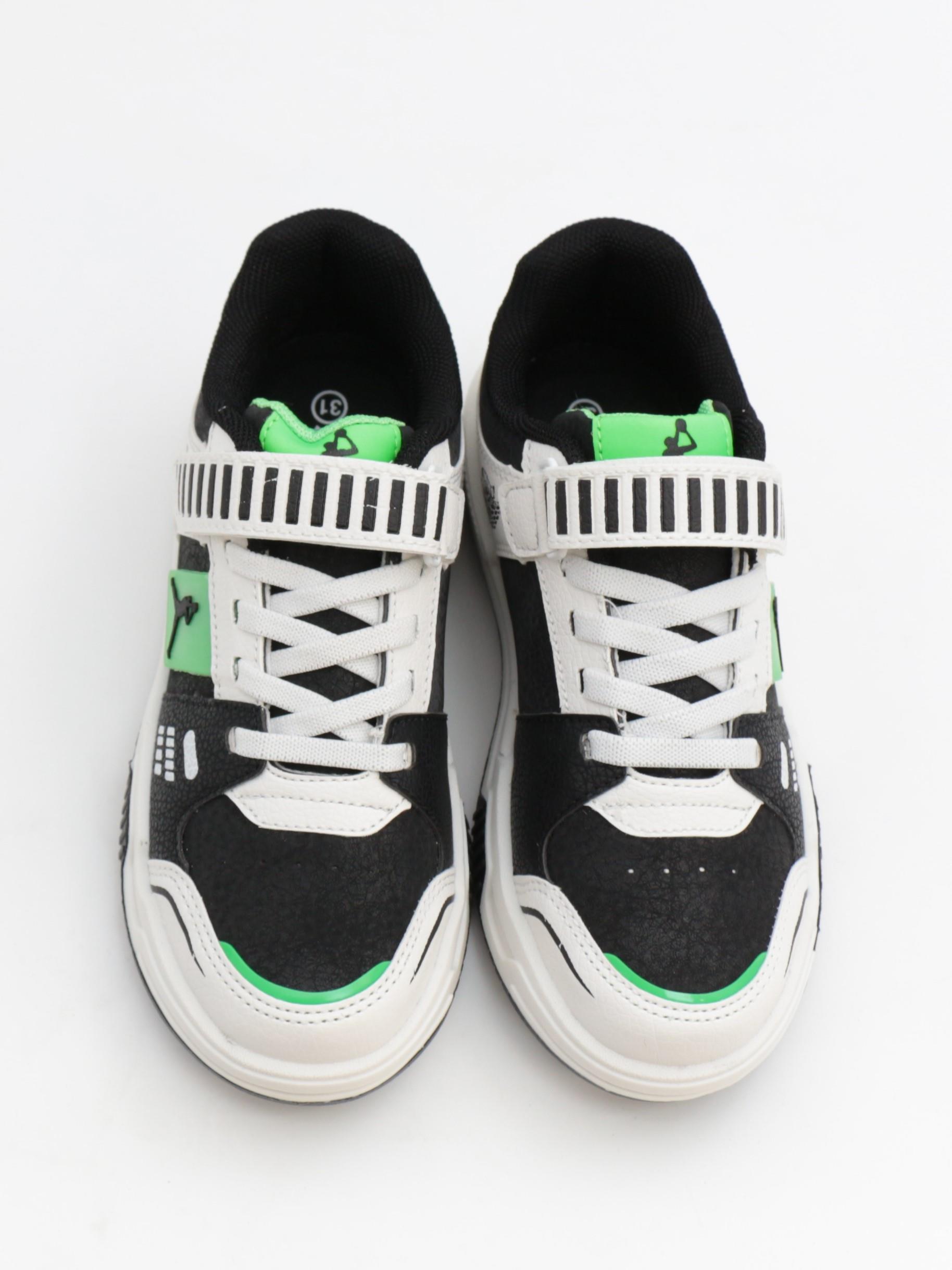 Cool King 31-36 Siyah Yeşil Çocuk Spor Ayakkabı