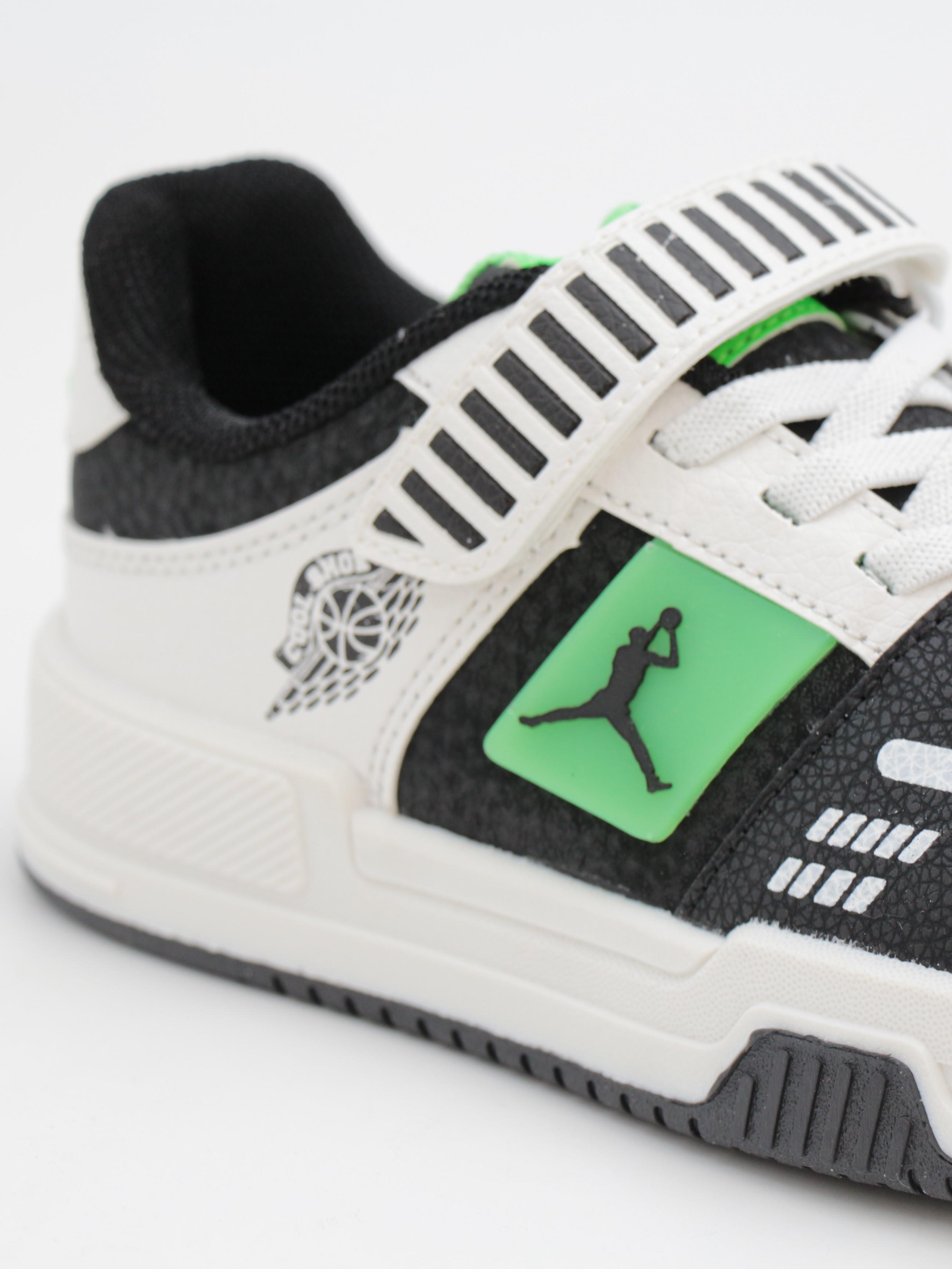 Cool King 31-36 Siyah Yeşil Çocuk Spor Ayakkabı