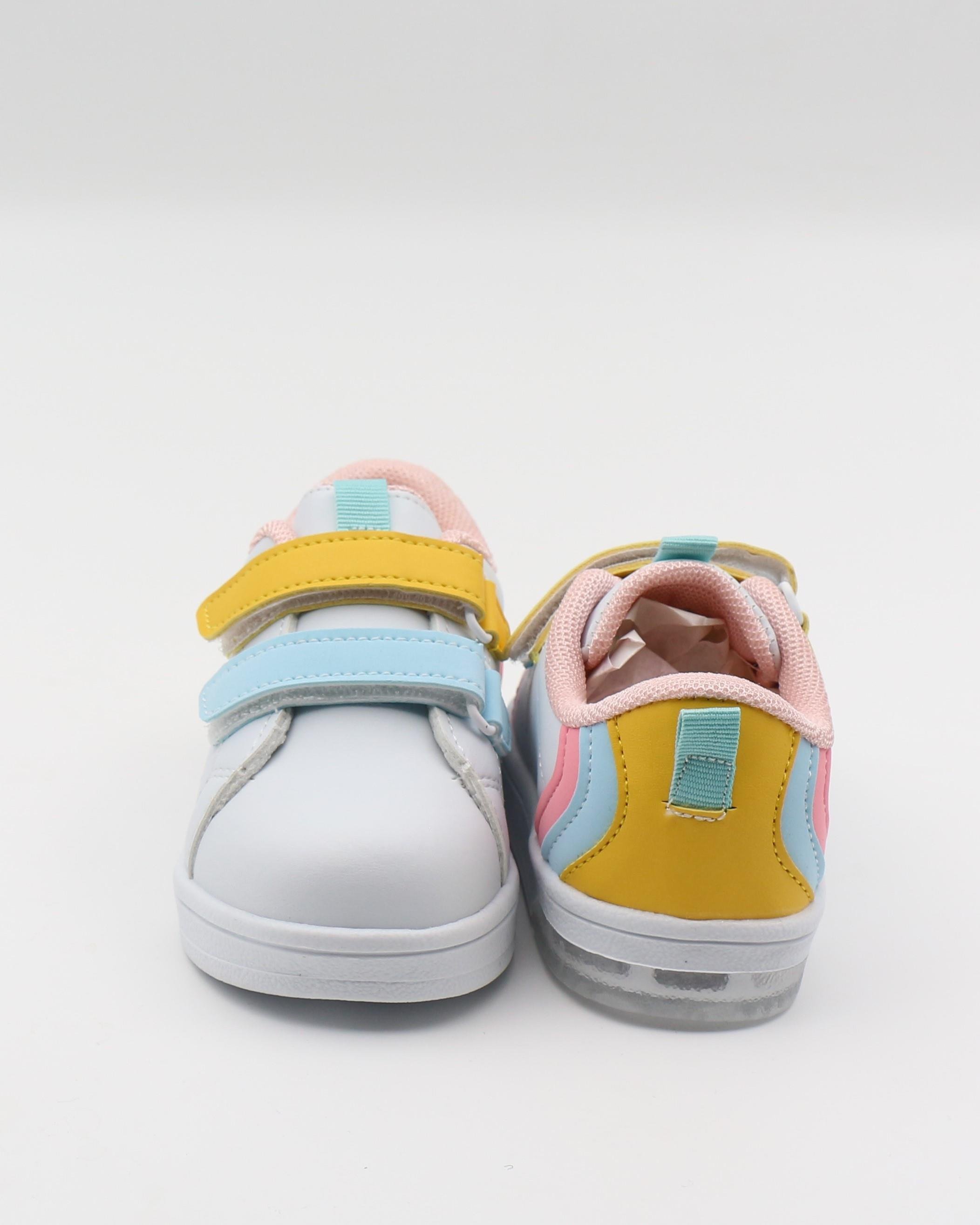 Cool Mami 22-26 Beyaz Somon Işıklı Bebe Spor Ayakkabı