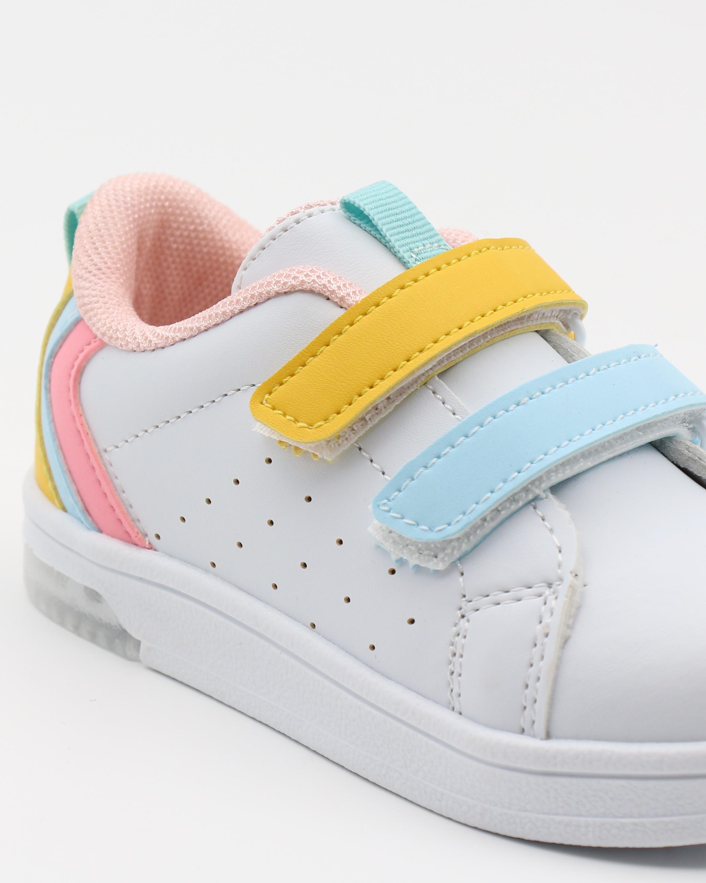 Cool Mami 22-26 Beyaz Somon Işıklı Bebe Spor Ayakkabı