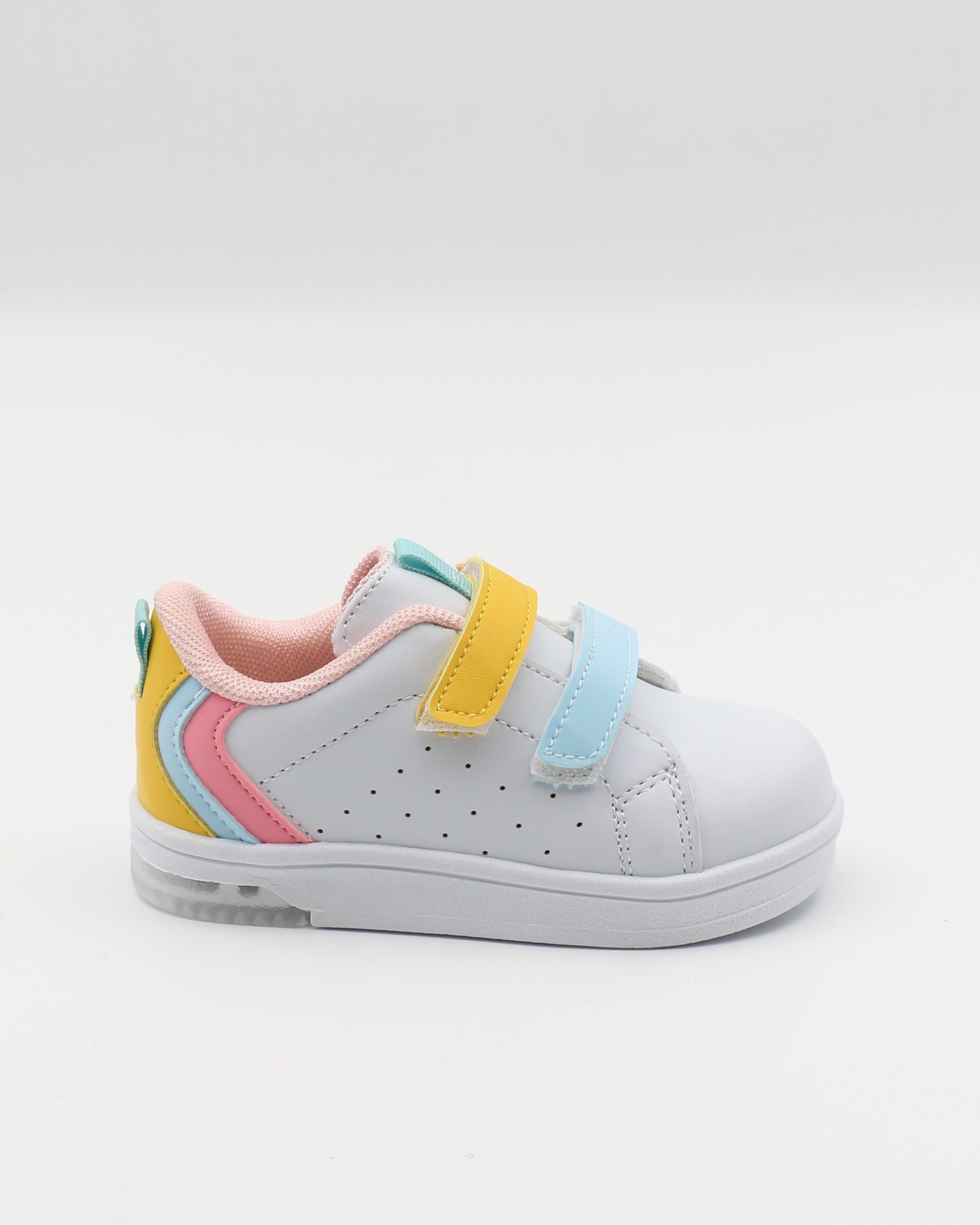 Cool Mami 22-26 Beyaz Somon Işıklı Bebe Spor Ayakkabı