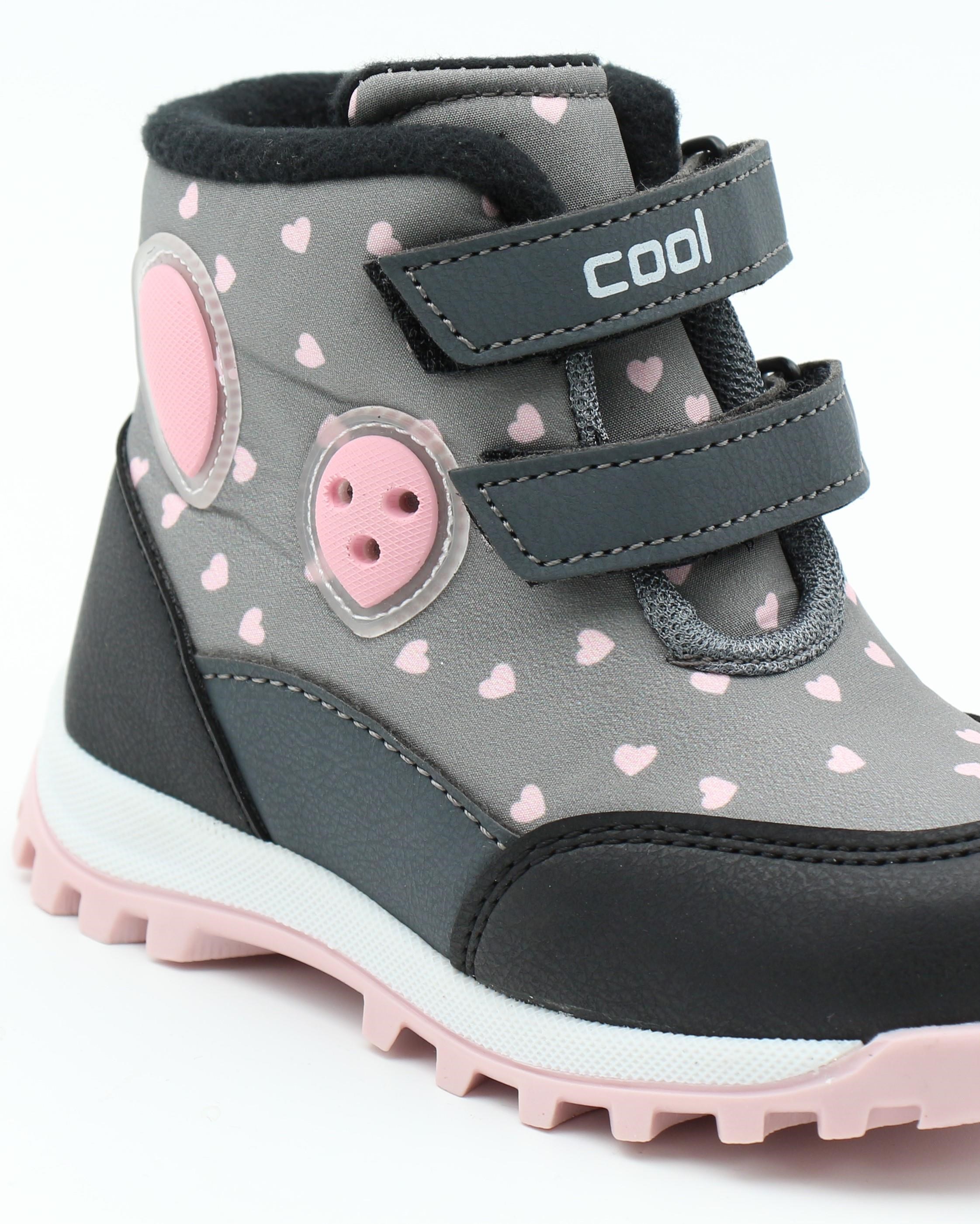Cool Pixs 22-26 Gri Cırtlı Kışlık Bebe Bot
