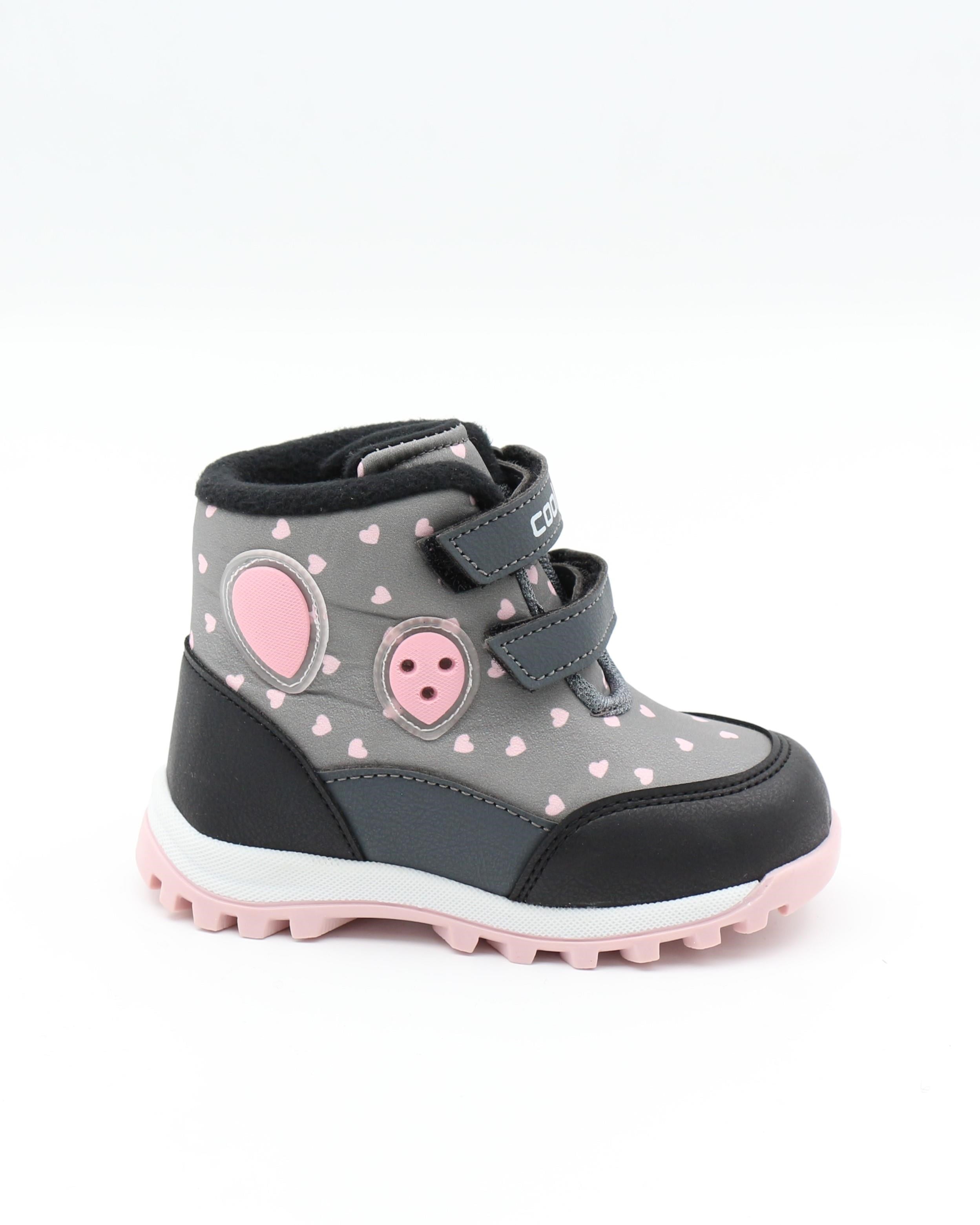 Cool Pixs 22-26 Gri Cırtlı Kışlık Bebe Bot