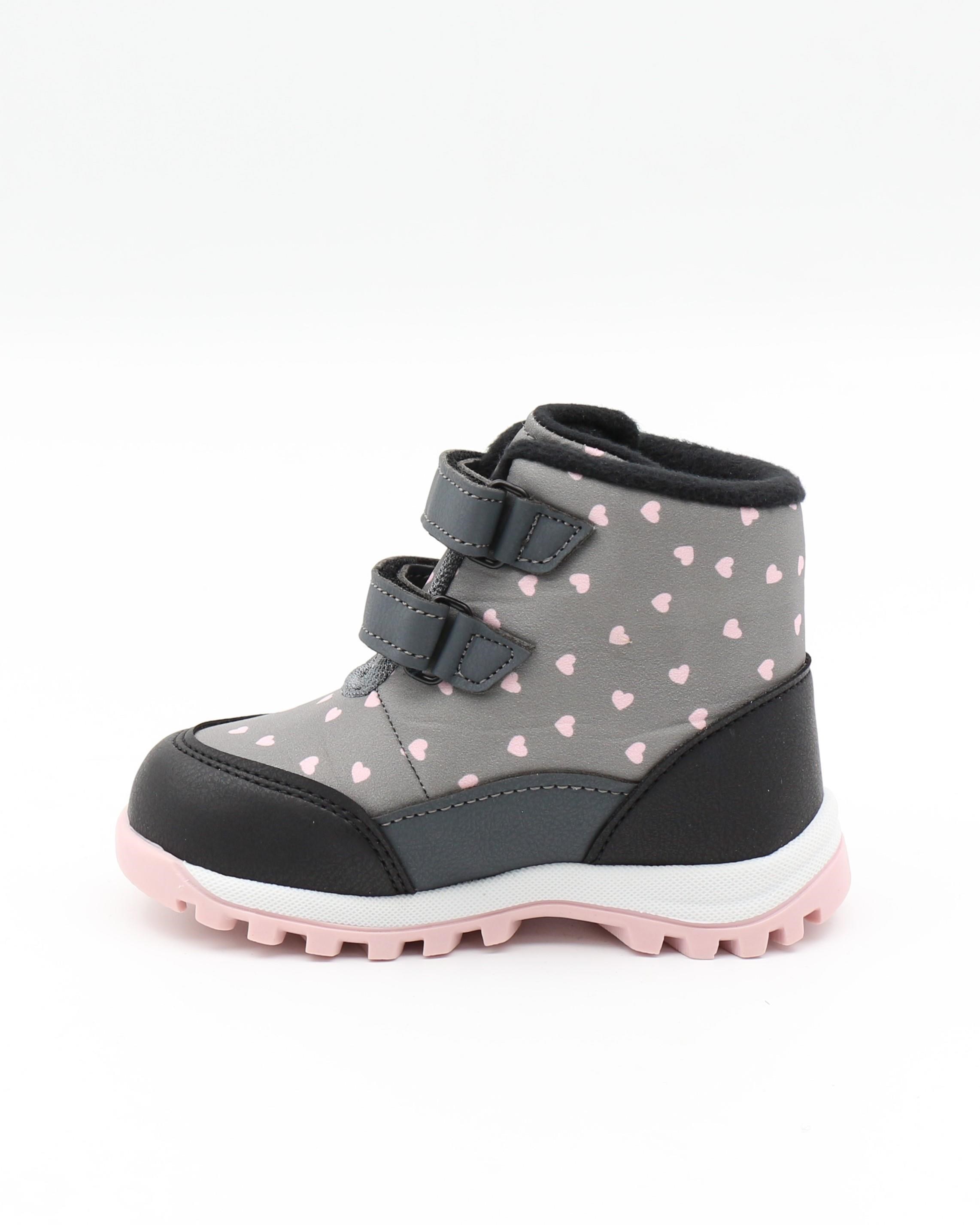 Cool Pixs 22-26 Gri Cırtlı Kışlık Bebe Bot