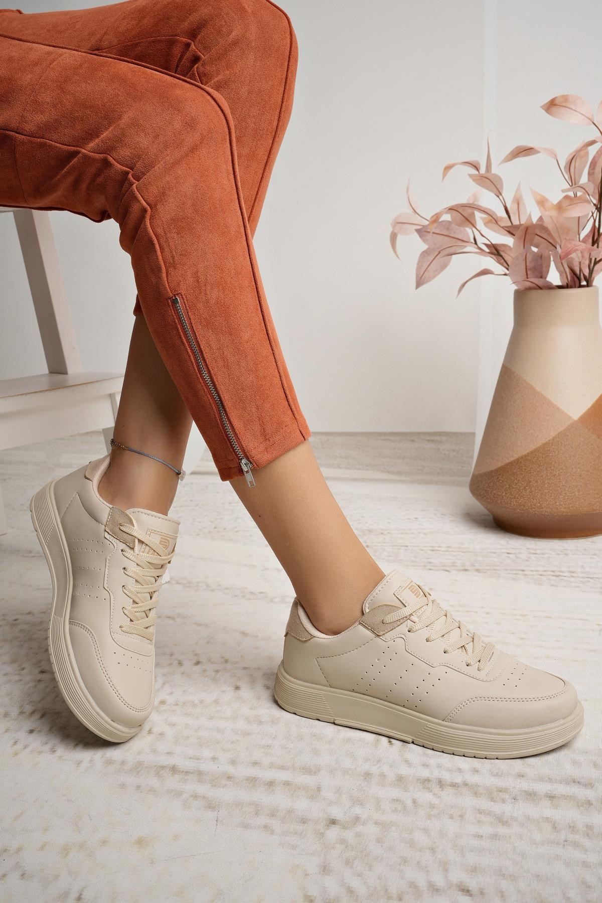 Darkstep 158 Bej Unisex Sneakers