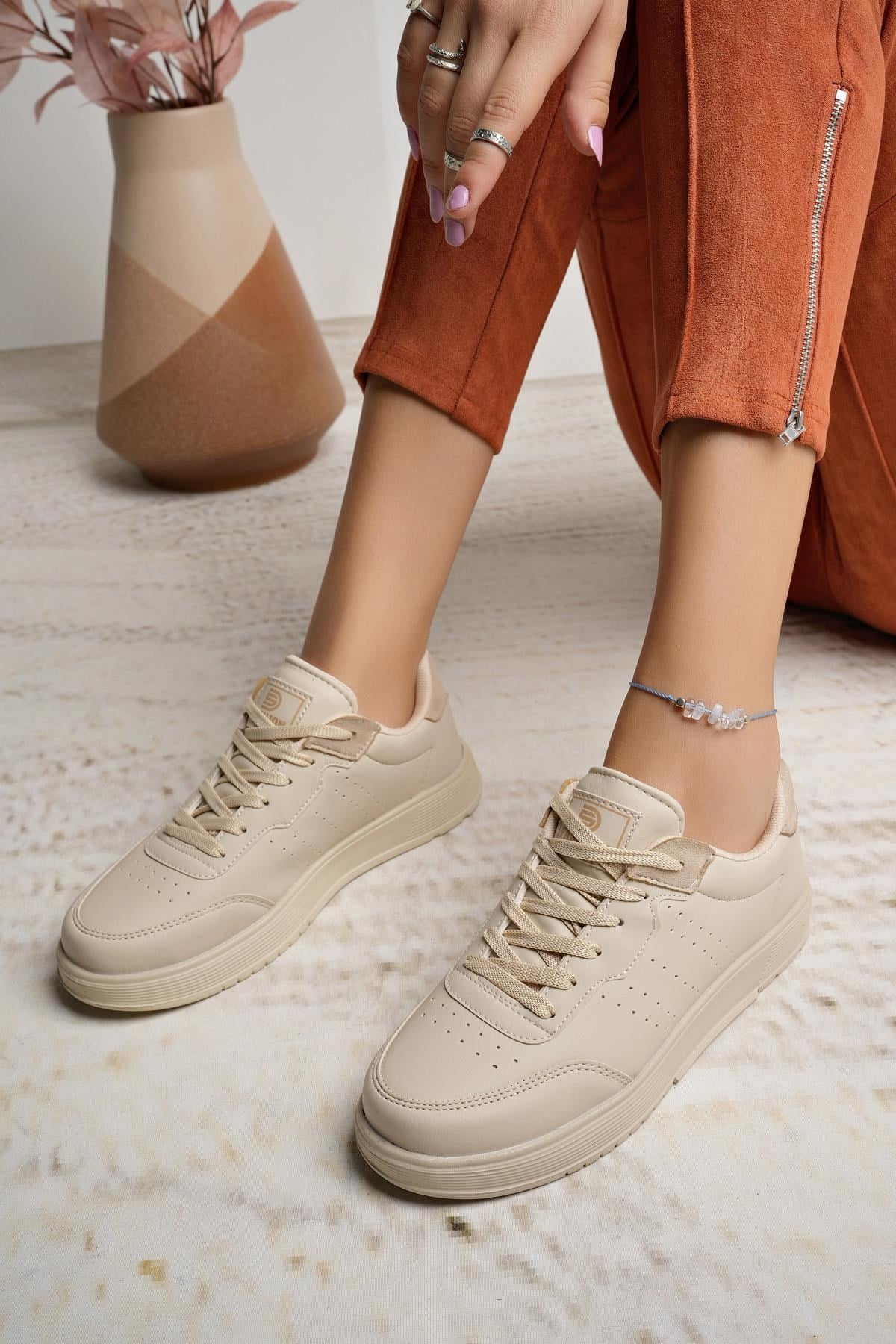 Darkstep 158 Bej Unisex Sneakers