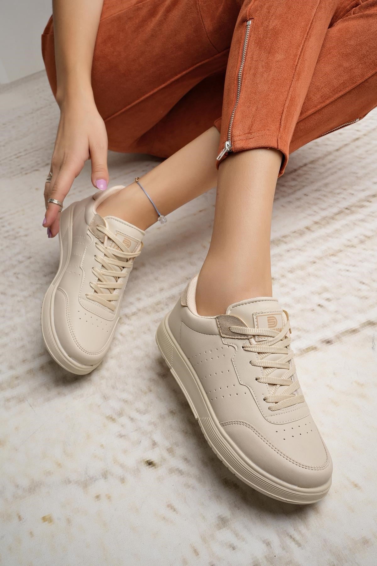 Darkstep 158 Bej Unisex Sneakers