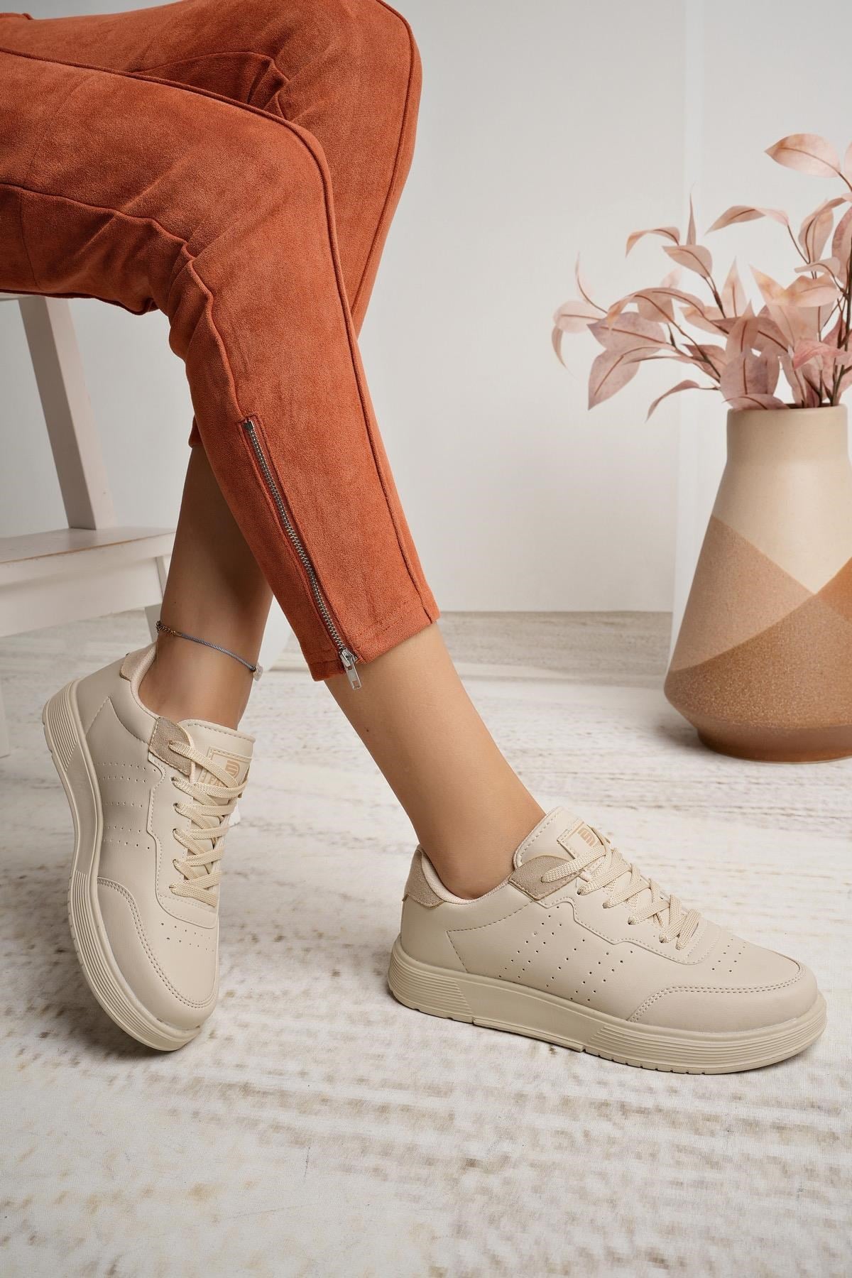 Darkstep 158 Bej Unisex Sneakers