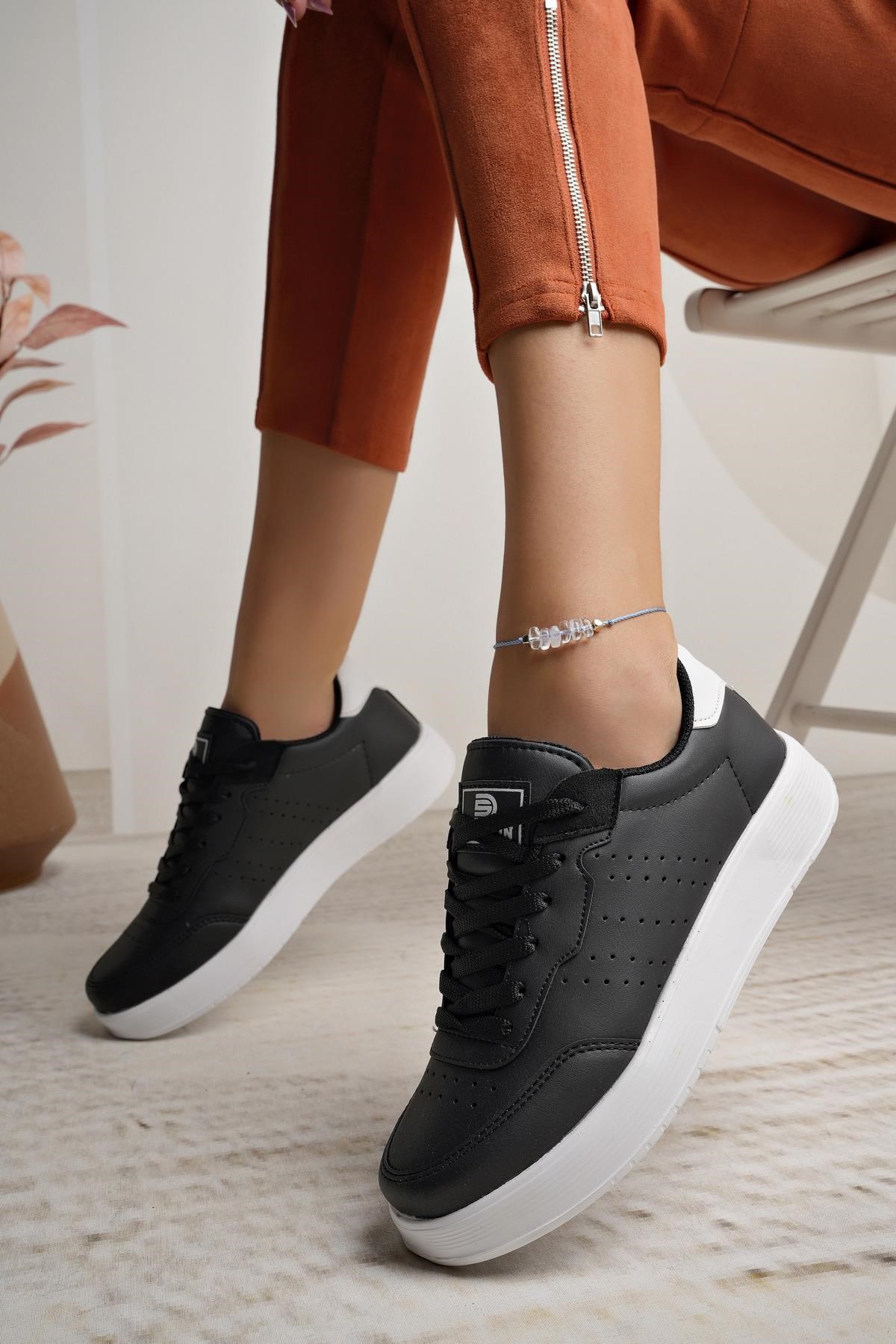 Darkstep 158 Siyah Beyaz Unisex Sneakers