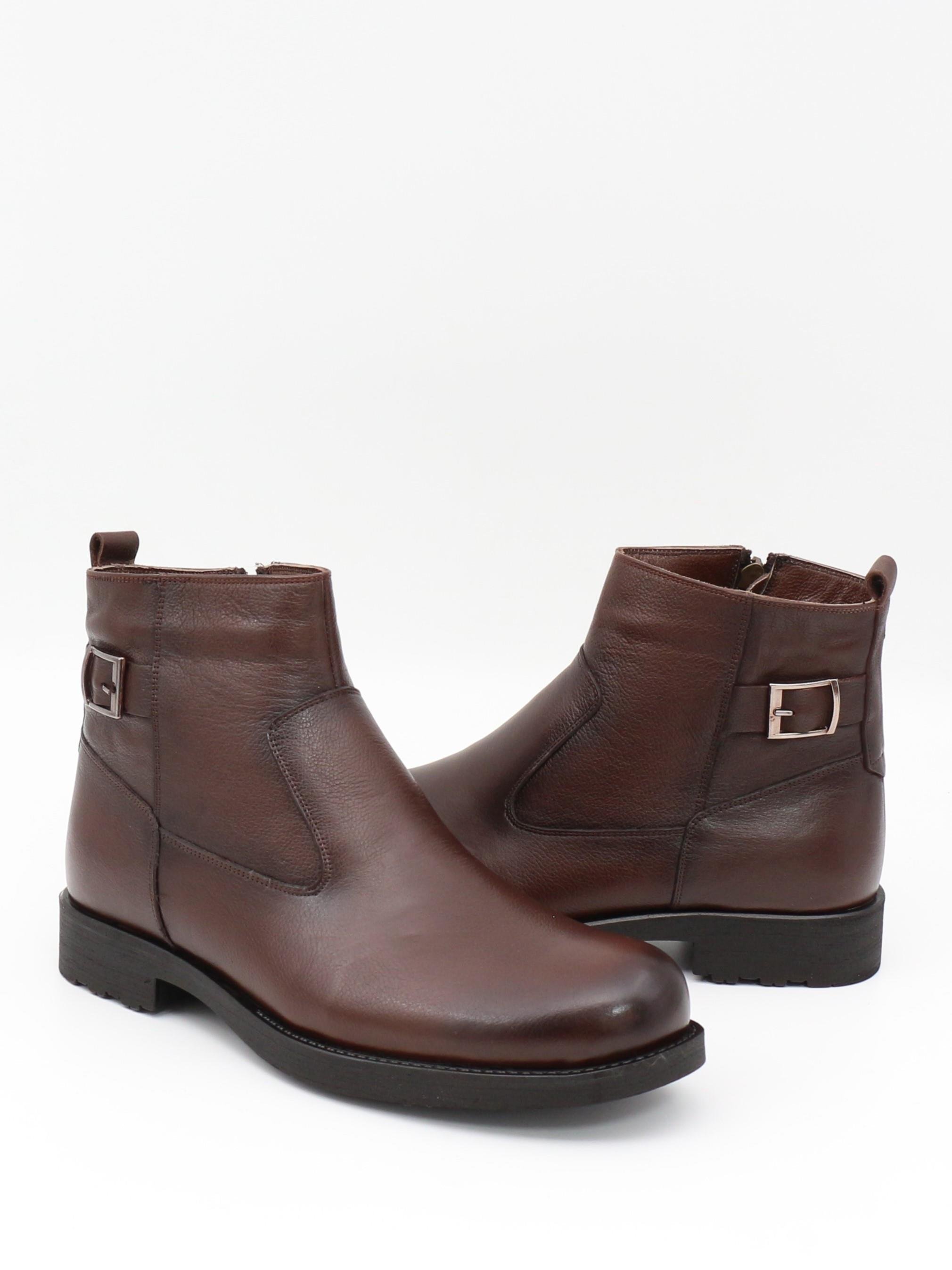 Fermend 143 Kahve Hakiki Deri Kürklü Erkek Bot