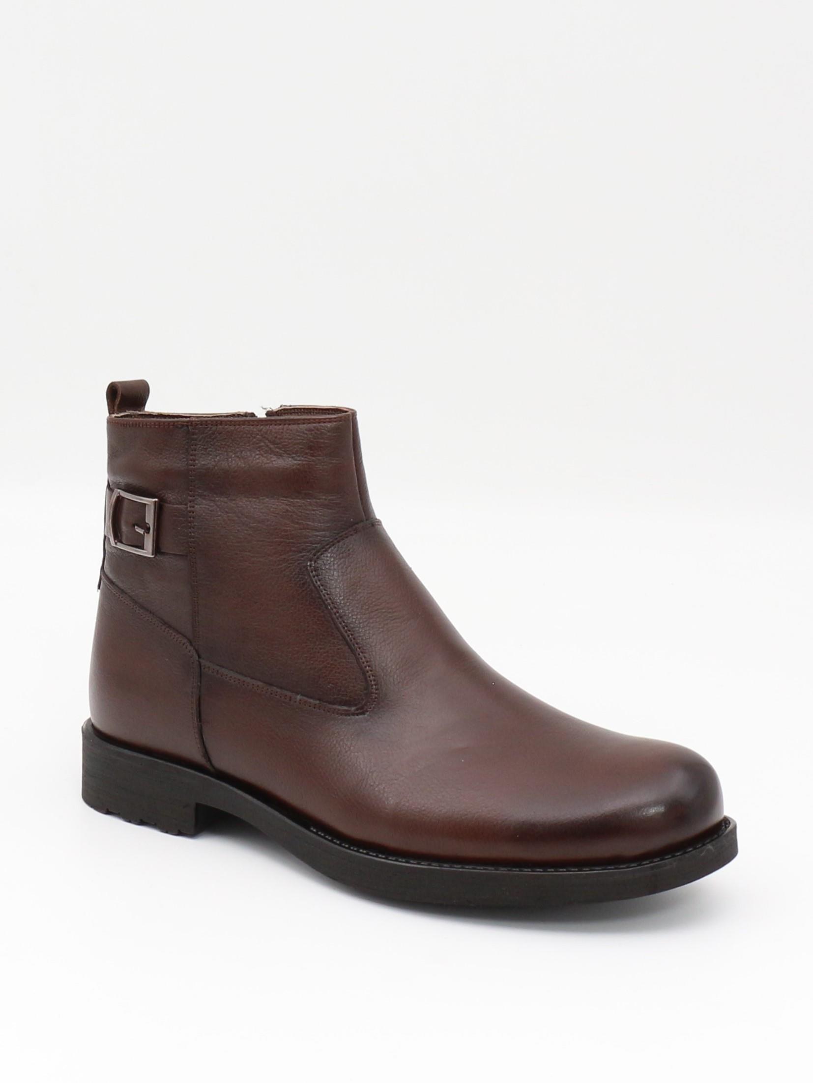 Fermend 143 Kahve Hakiki Deri Kürklü Erkek Bot