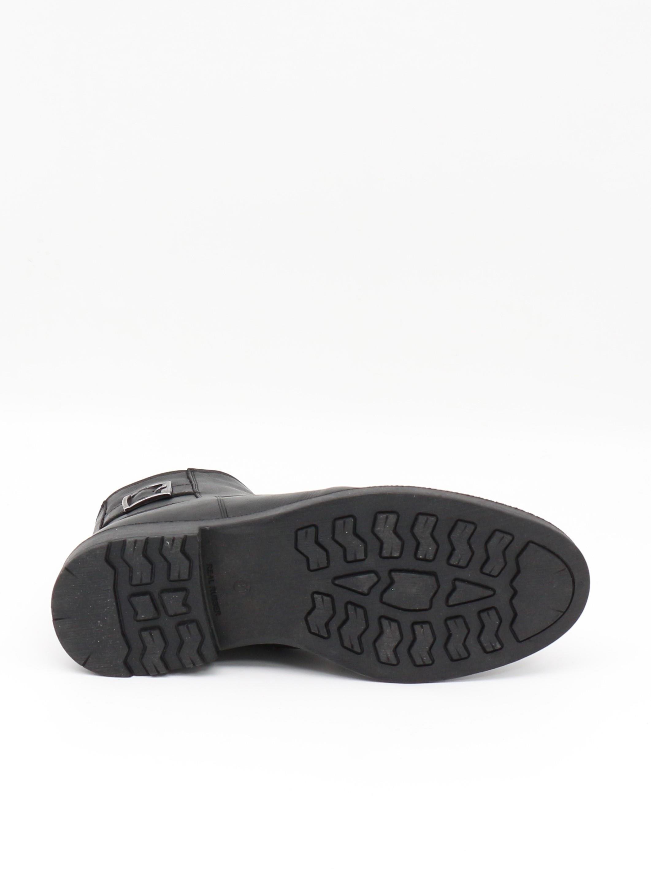 Fermend 143 Siyah Hakiki Deri Kürklü Erkek Bot