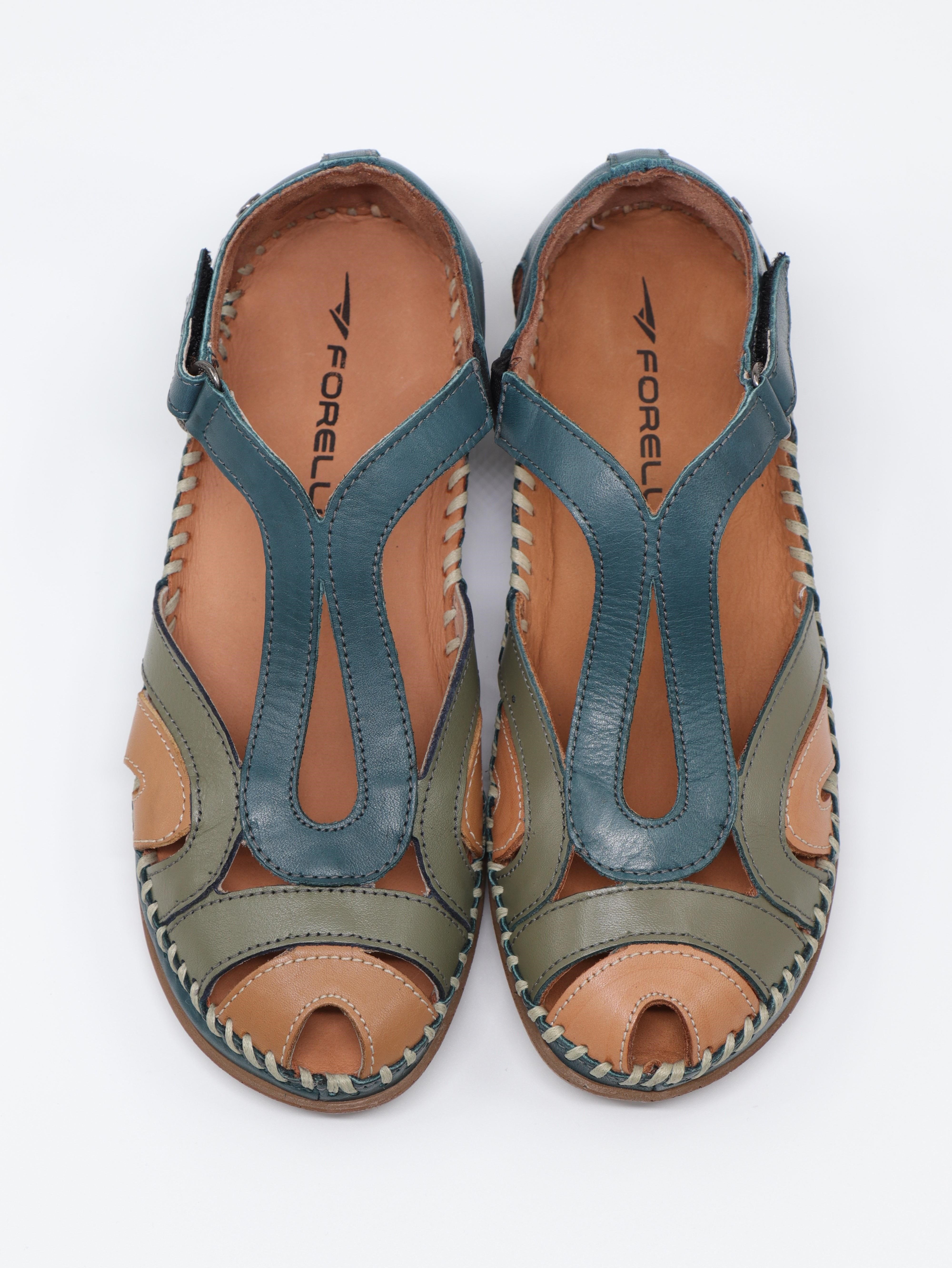 Forelli Sally 22521 Jean Hakiki Deri Kadın Sandalet