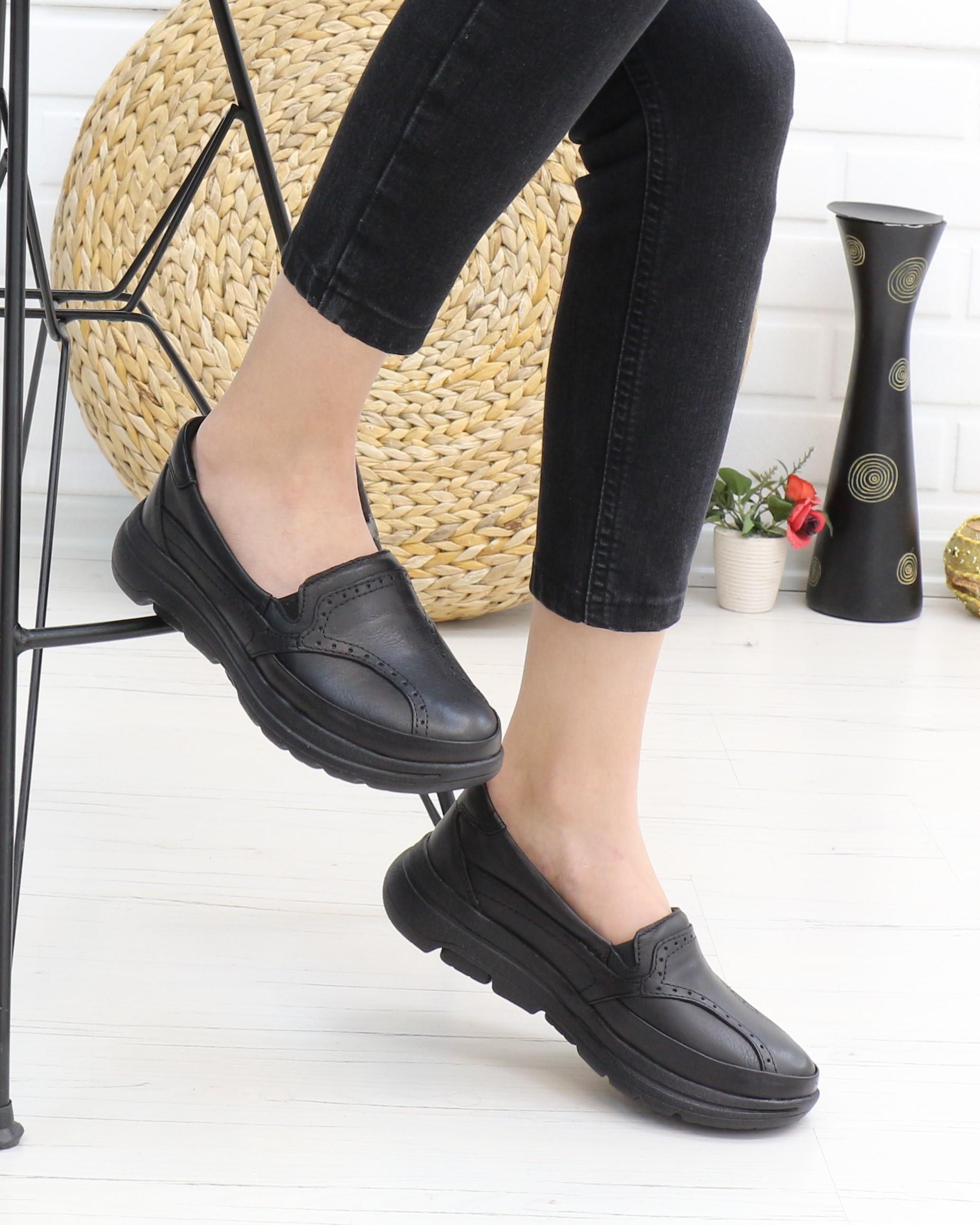 Forex 1002 Siyah 315 Gram Faylon Taban Anatomik Kadın Ayakkabı