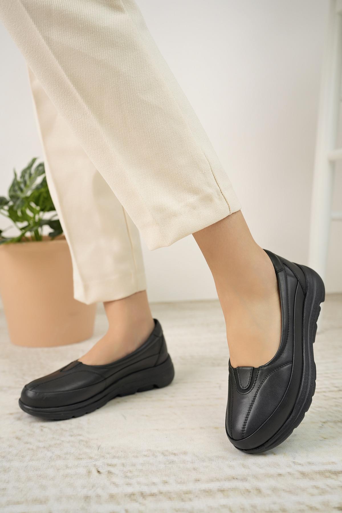 Forex 1046 Siyah 315 Gram Eva Taban Anatomik Kadın Ayakkabı