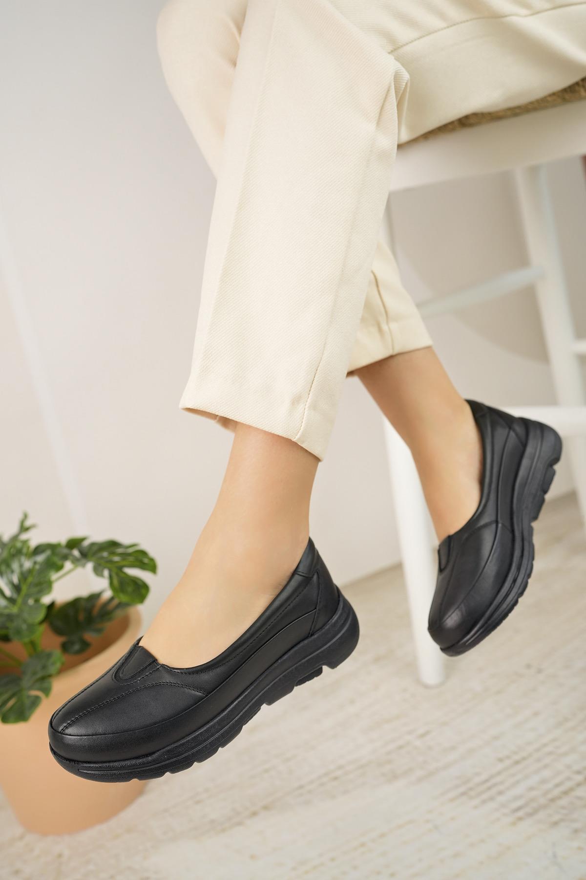 Forex 1046 Siyah 315 Gram Eva Taban Anatomik Kadın Ayakkabı