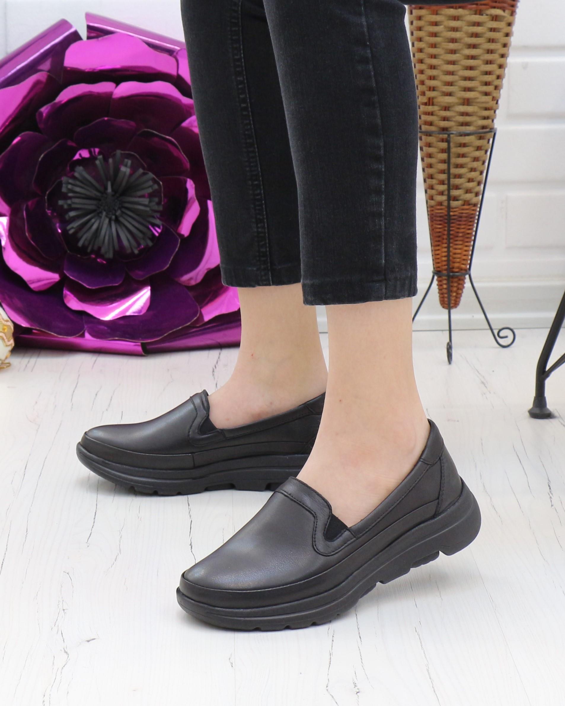 Forex 1049 Siyah 315 Gram Faylon Taban Anatomik Kadın Ayakkabı