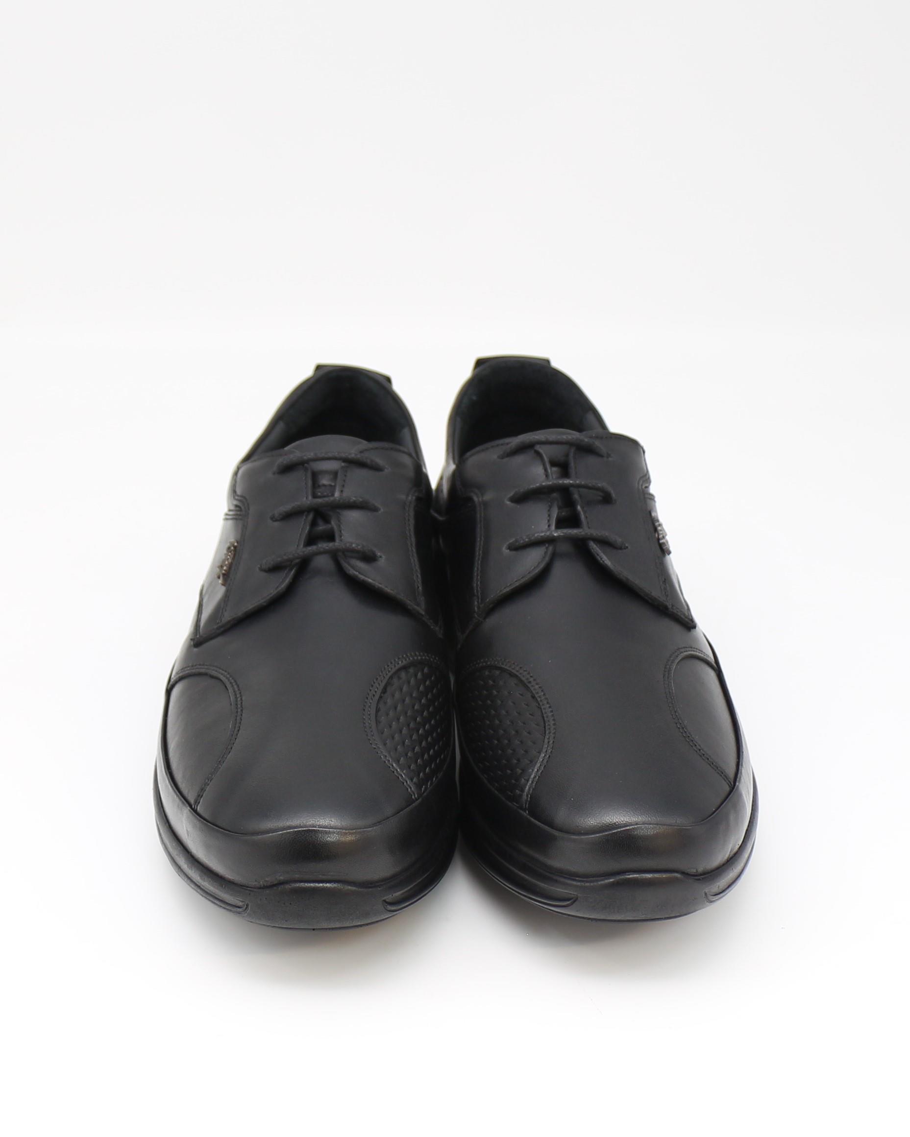 Forex 2586 Siyah Hakiki Deri Anatomik Yürüyüş Erkek Ayakkabı