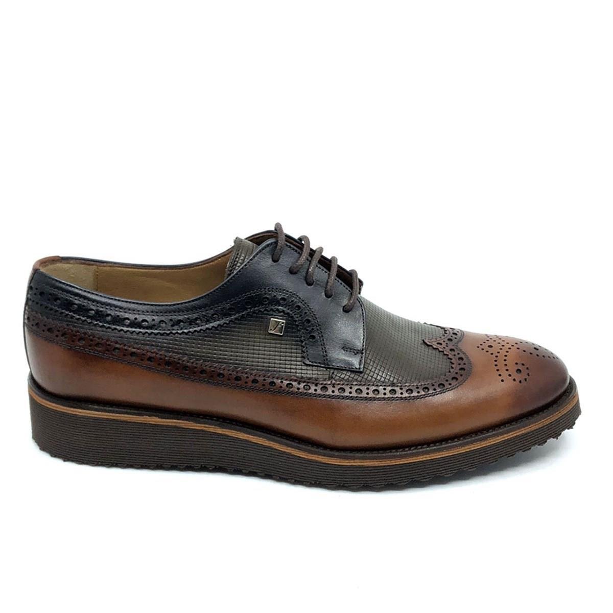 Fosco 1106 Taba Hakiki Deri Günlük Erkek Ayakkabı 