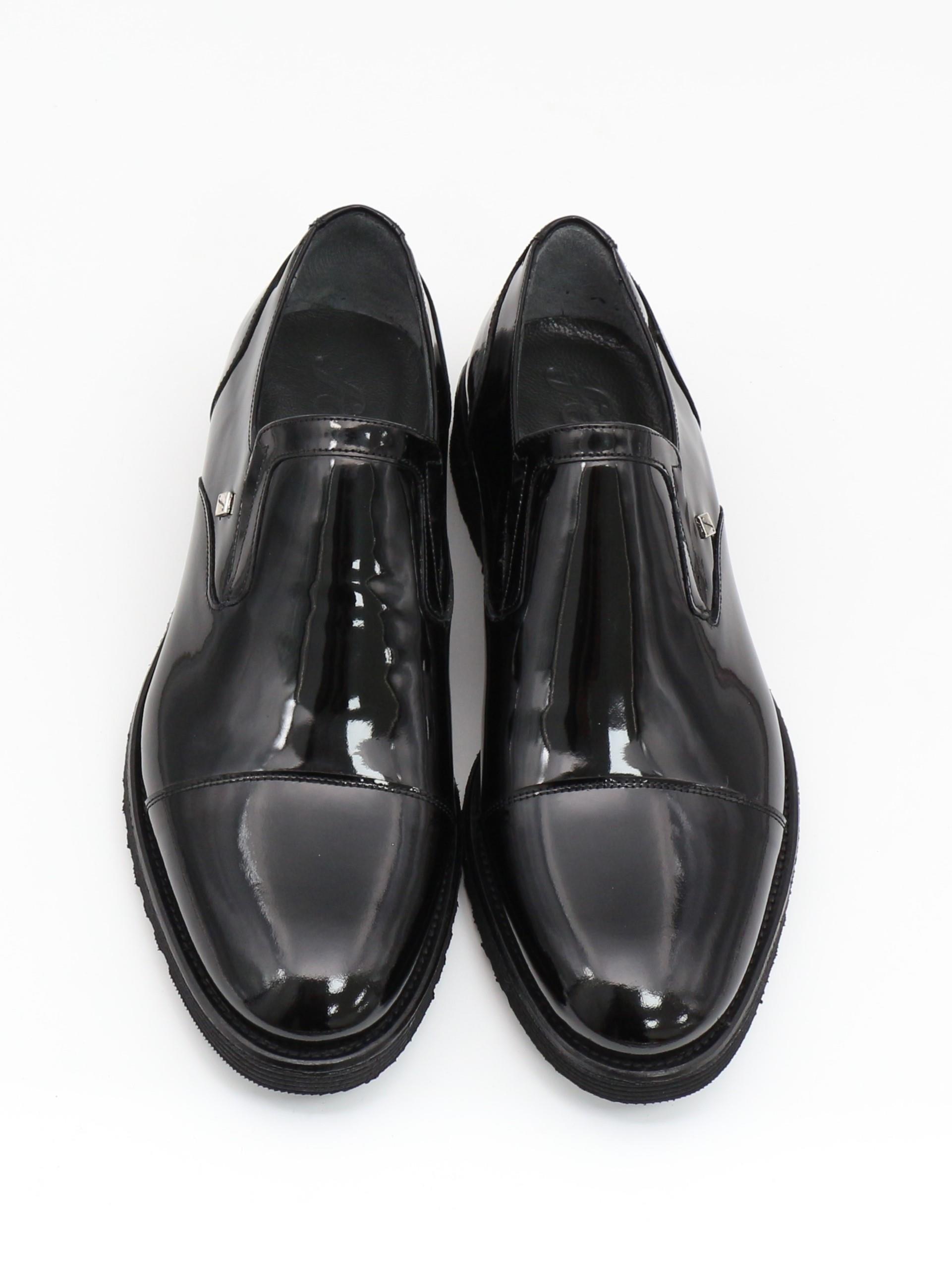 Fosco 2819 Siyah Rugan Hakiki Deri Eva Taban Erkek Ayakkabı