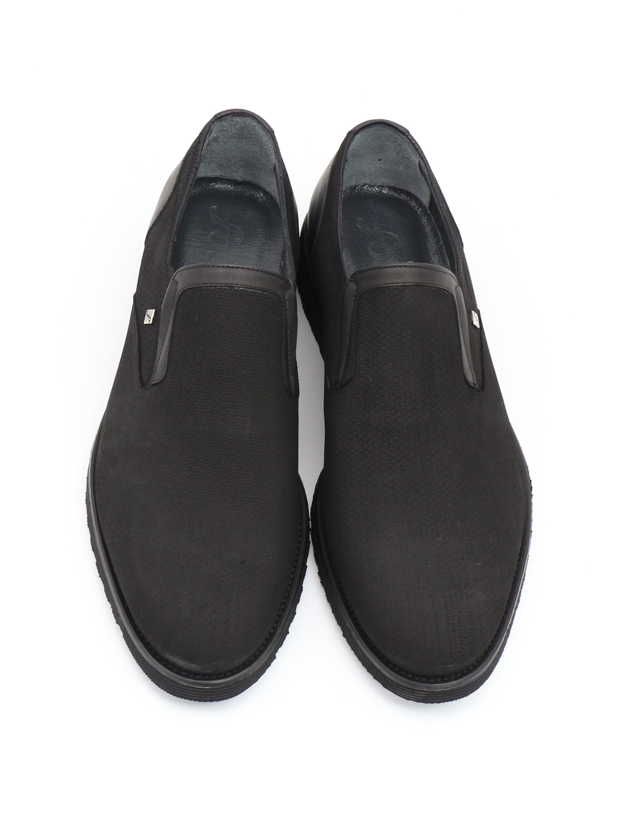 Fosco 2820 Siyah Nubuk Hakiki Deri Eva Taban Erkek Ayakkabı