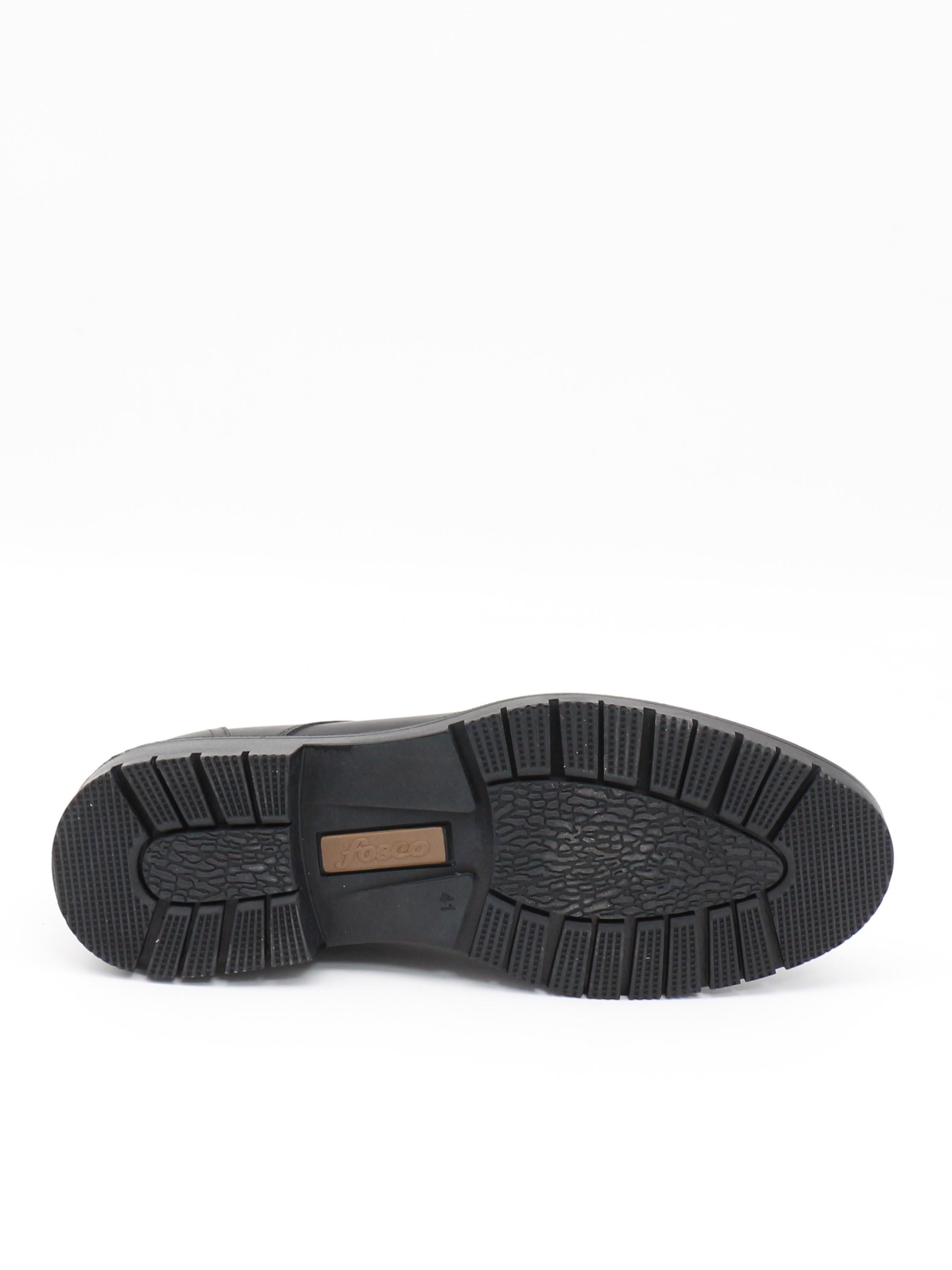 Fosco 2869 Siyah Hakiki Deri Kauçuk Taban Erkek Ayakkabı