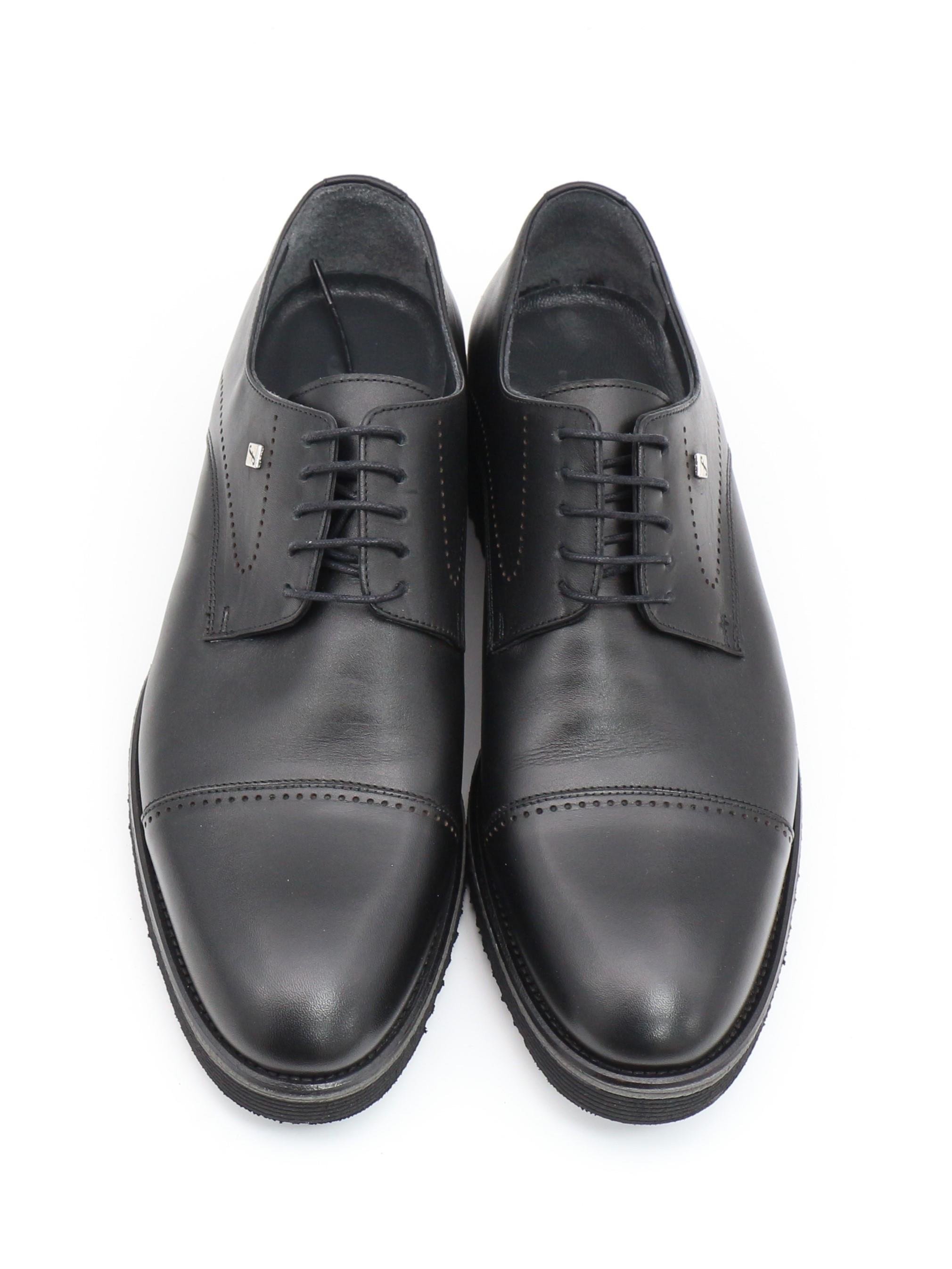 Fosco 2928 Siyah Hakiki Deri Eva Taban Erkek Ayakkabı