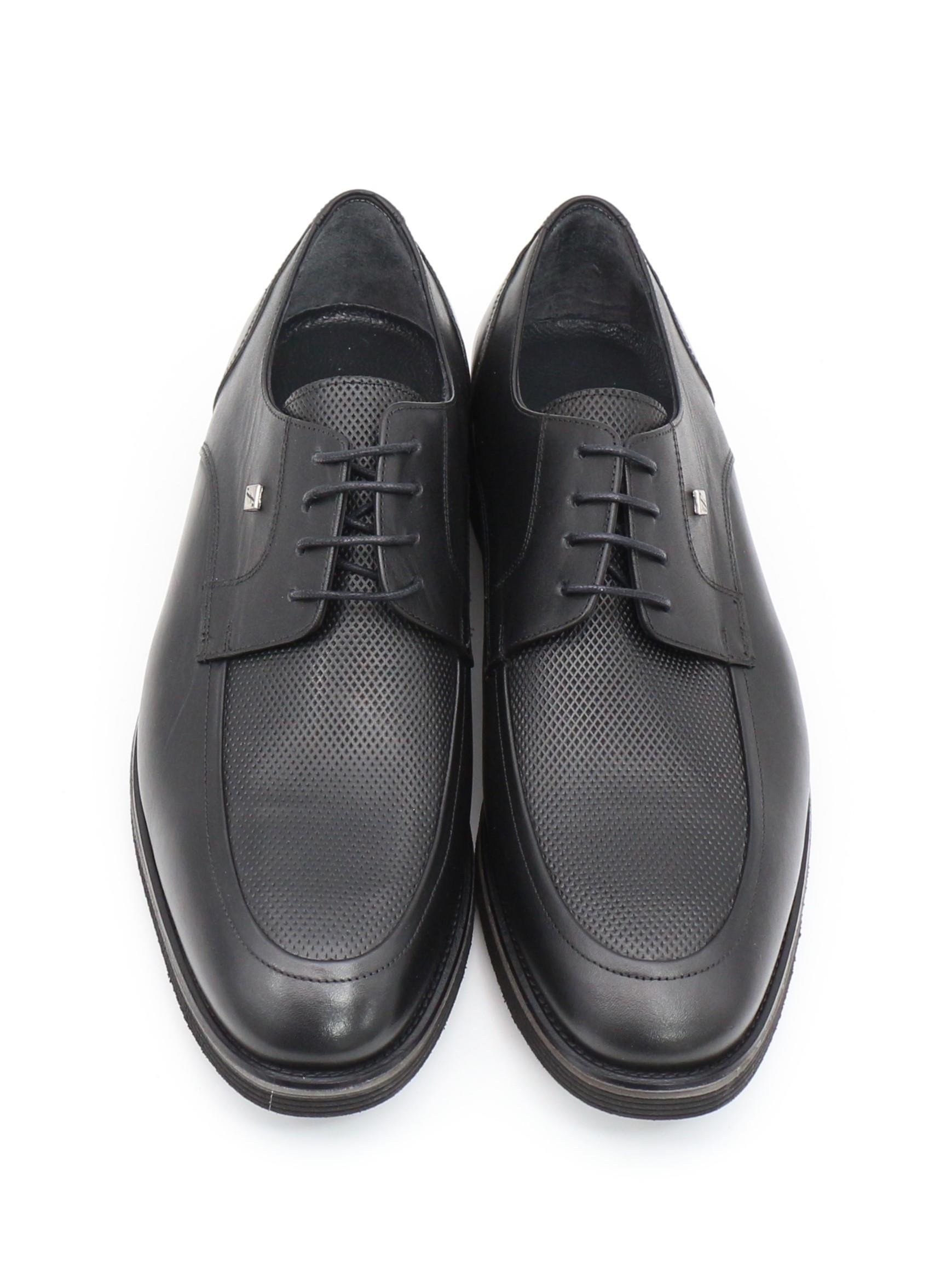 Fosco 2953 Siyah Hakiki Deri Eva Taban Erkek Ayakkabı