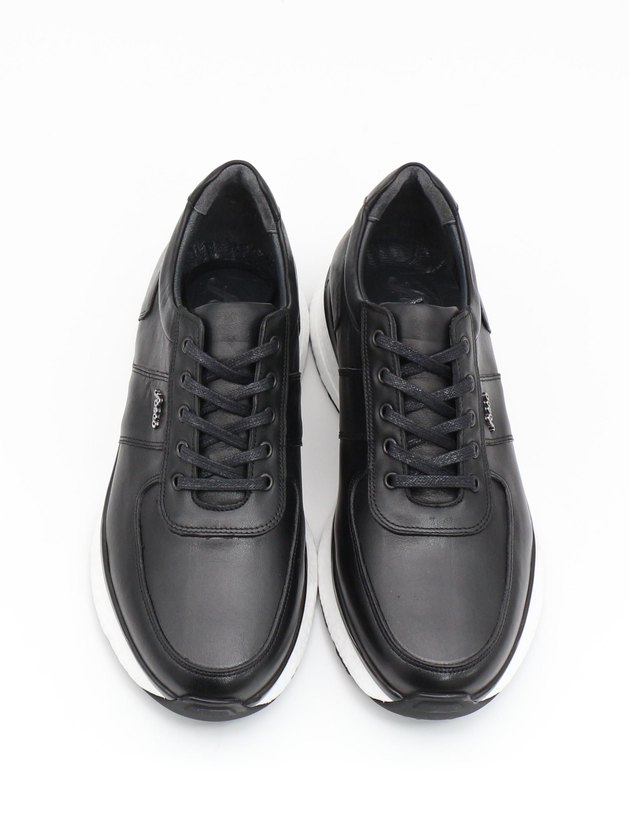 Fosco 2982 Siyah Hakiki Deri Eva Taban Erkek Sneakers