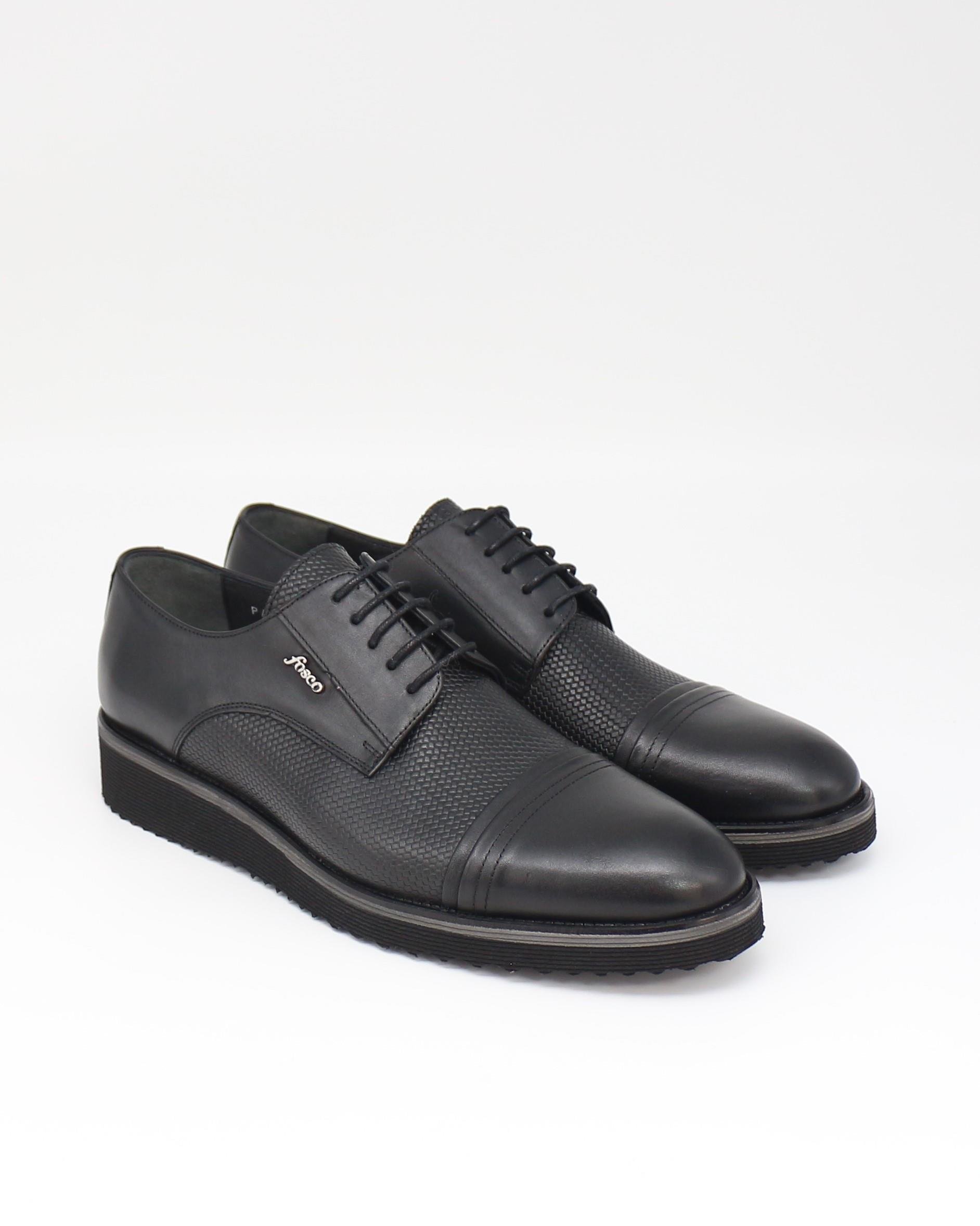 Fosco 7042 Siyah Hakiki Deri Günlük Erkek Ayakkabı