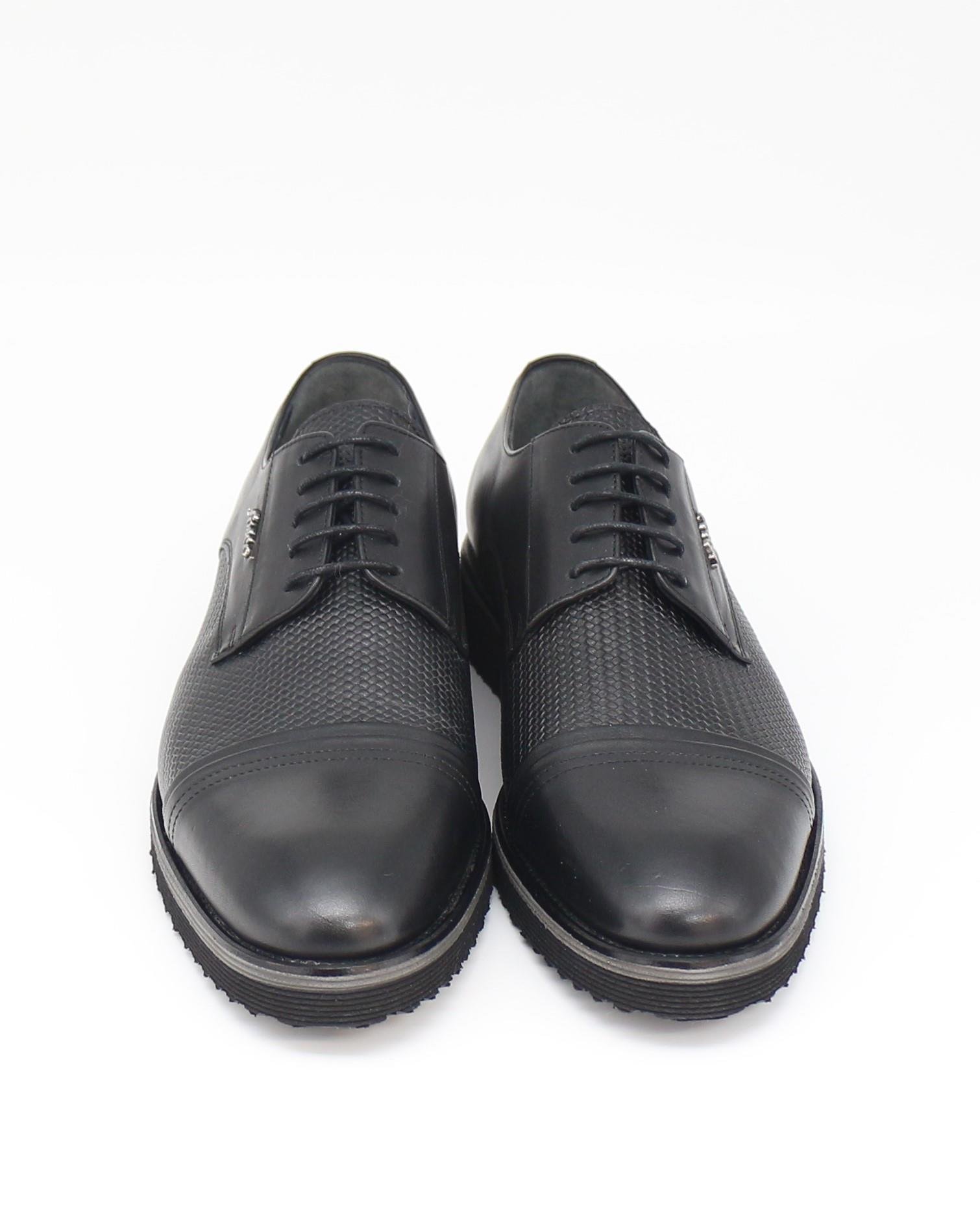 Fosco 7042 Siyah Hakiki Deri Günlük Erkek Ayakkabı