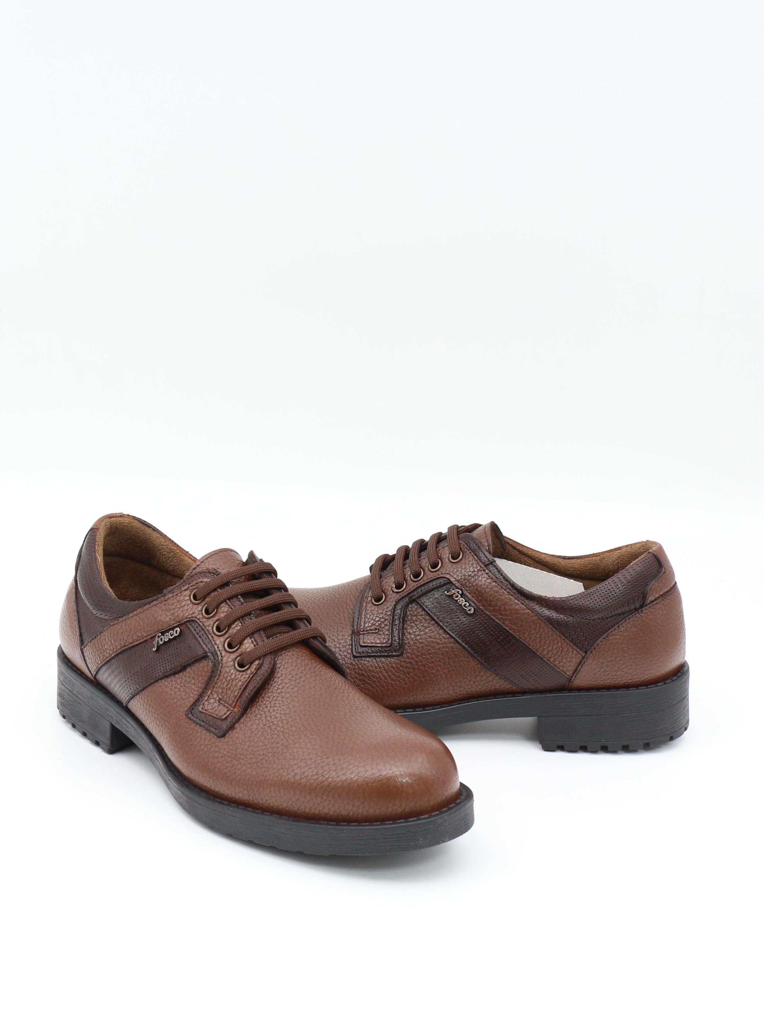 Fosco 7576 Taba Hakiki Deri Kauçuk Taban Erkek Ayakkabı