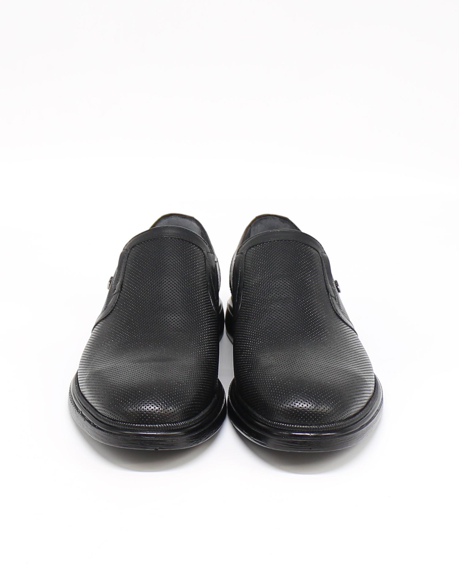 Fosco 9140 Siyah Hakiki Deri Poli Taban Erkek Ayakkabı