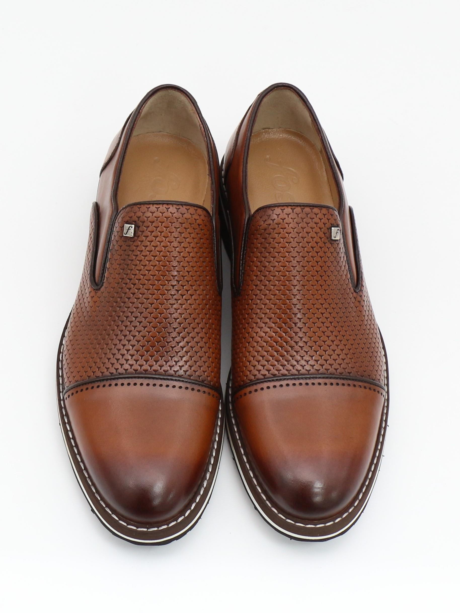 Fosco 9525 Taba Hakiki Deri Eva Taban Erkek Ayakkabı