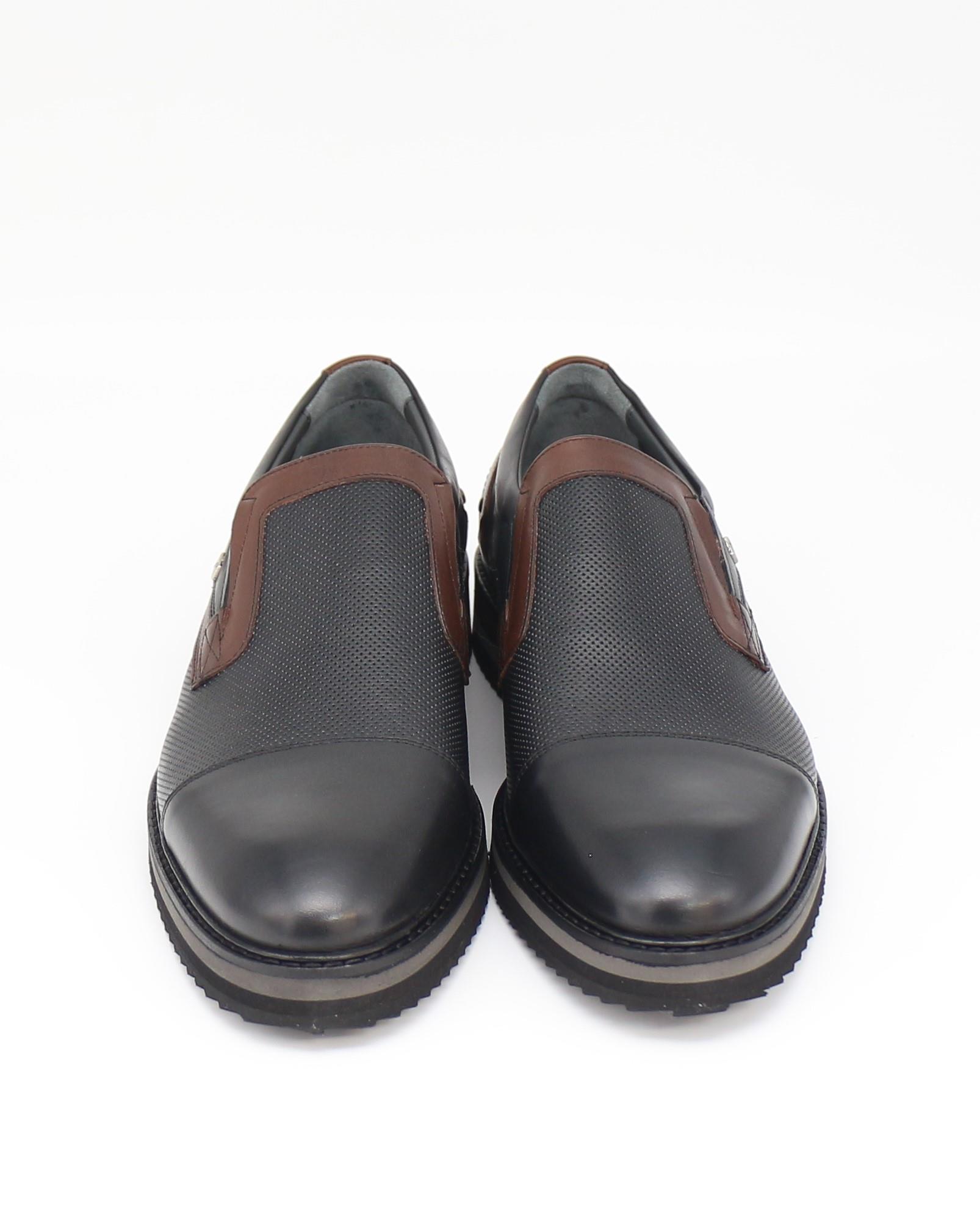 Fosco 9587 Siyah Hakiki Deri Günlük Erkek Ayakkabı