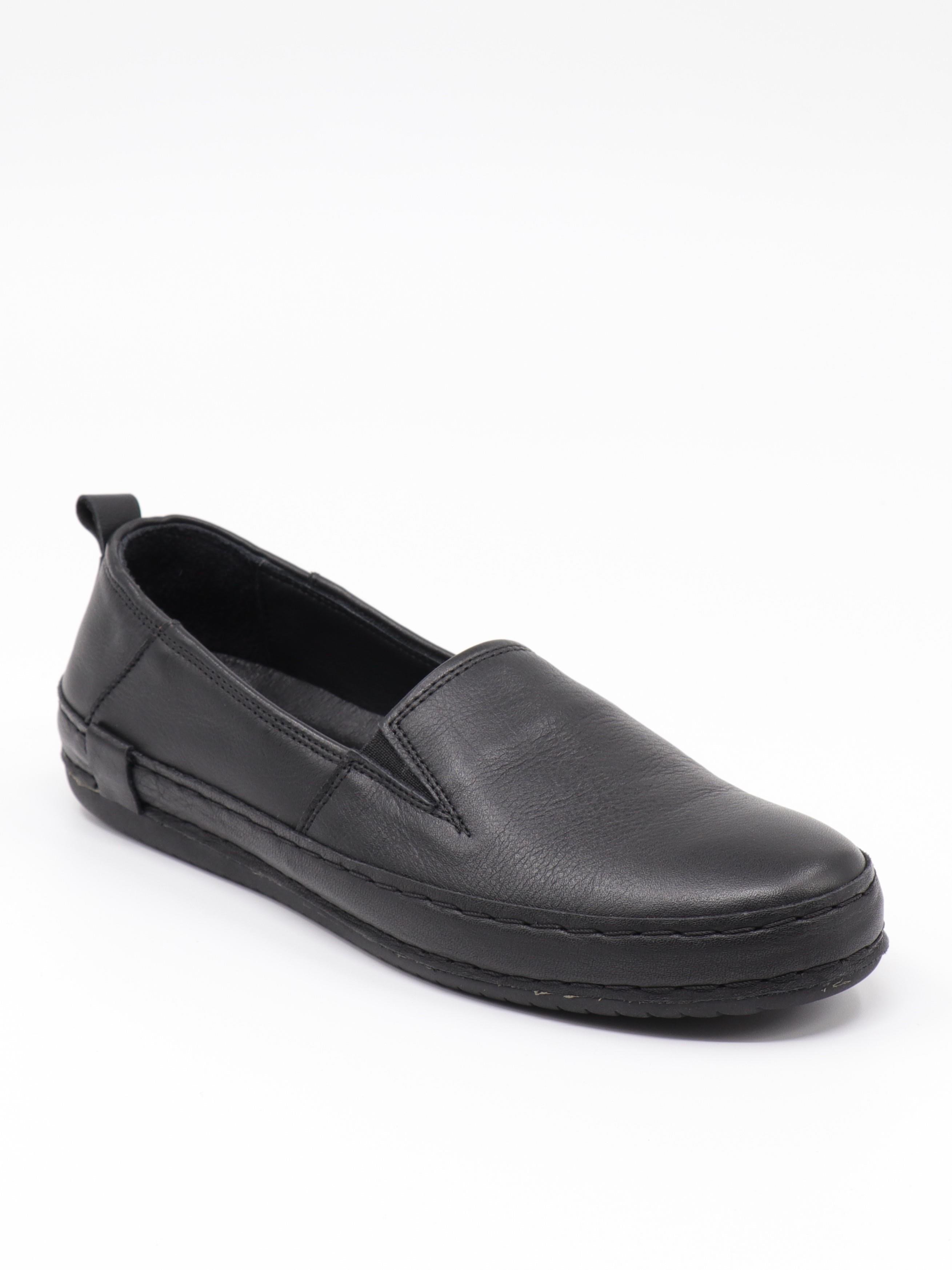 Freefoot 12905 Siyah Hakiki Soft Deri Günlük Kadın Ayakkabı
