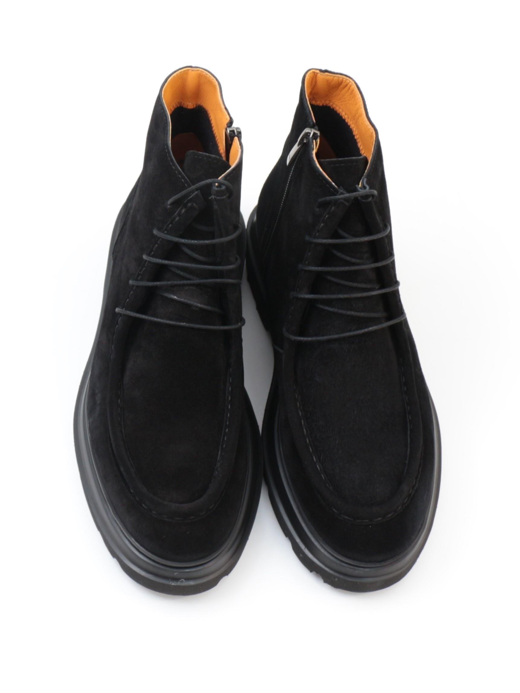 Freefoot 54086 Siyah Eskitme Süet Bağcıklı Erkek Bot