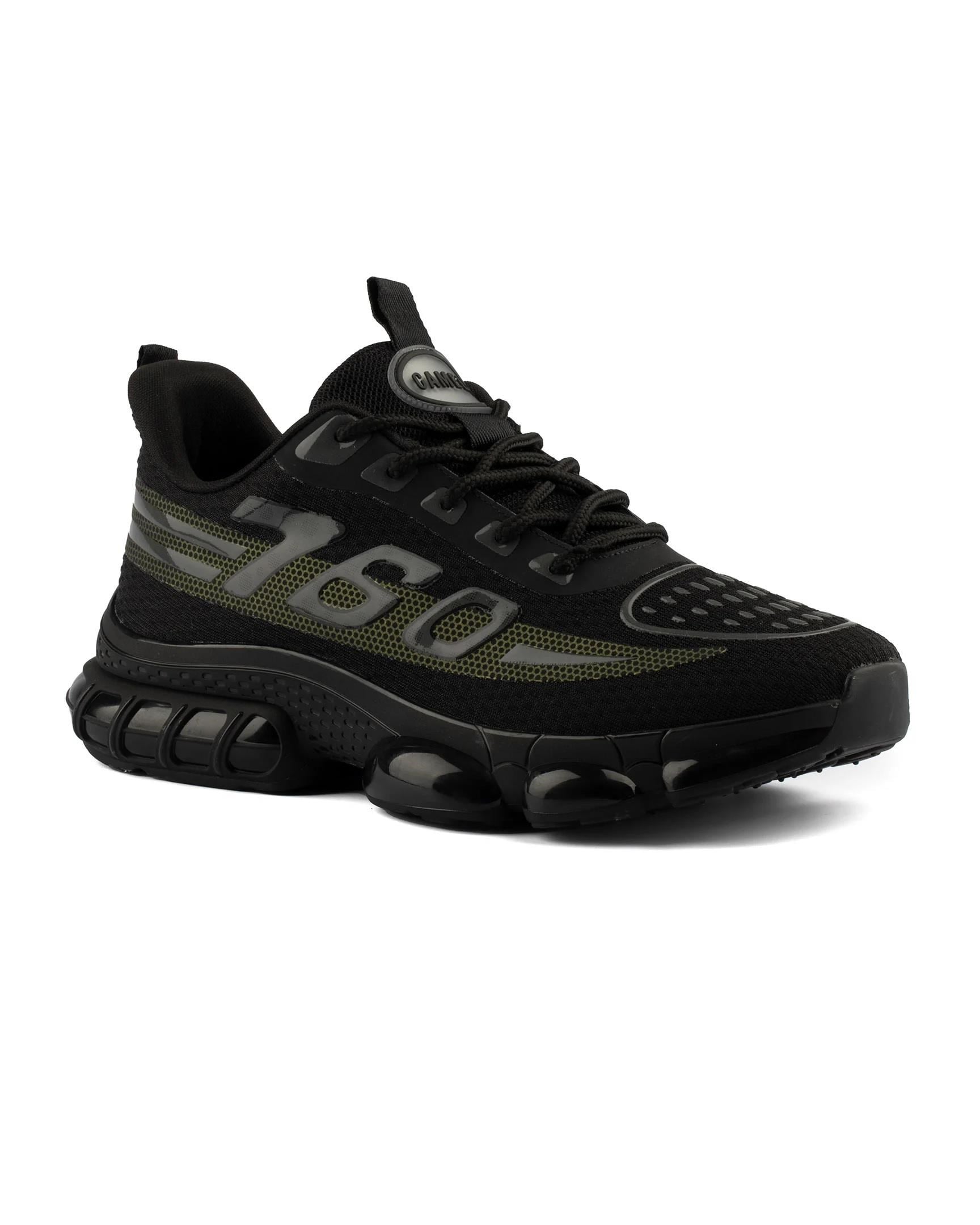 Gamelu Reverse Siyah Sarı Fashion Taban Erkek Sneakers