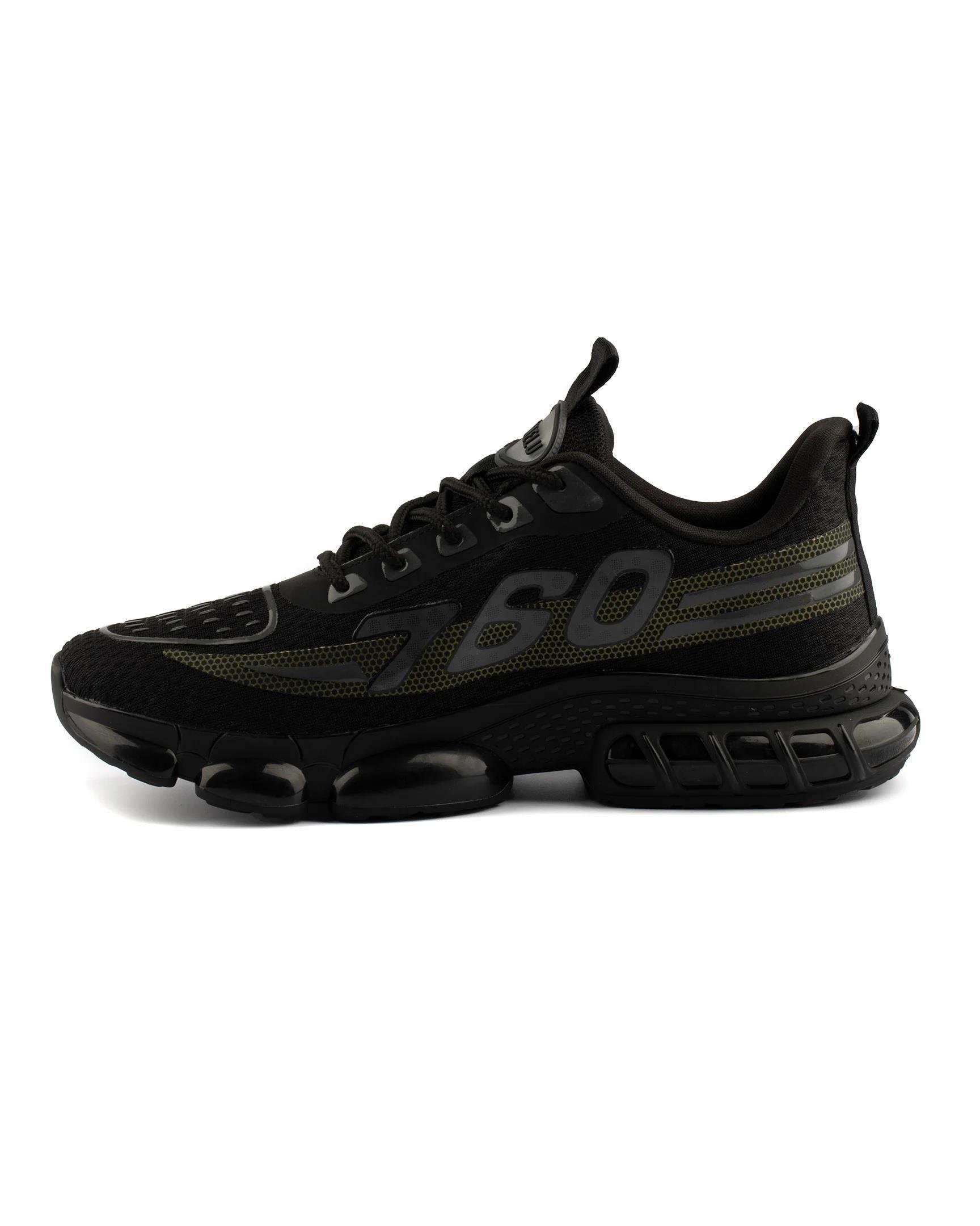 Gamelu Reverse Siyah Sarı Fashion Taban Erkek Sneakers