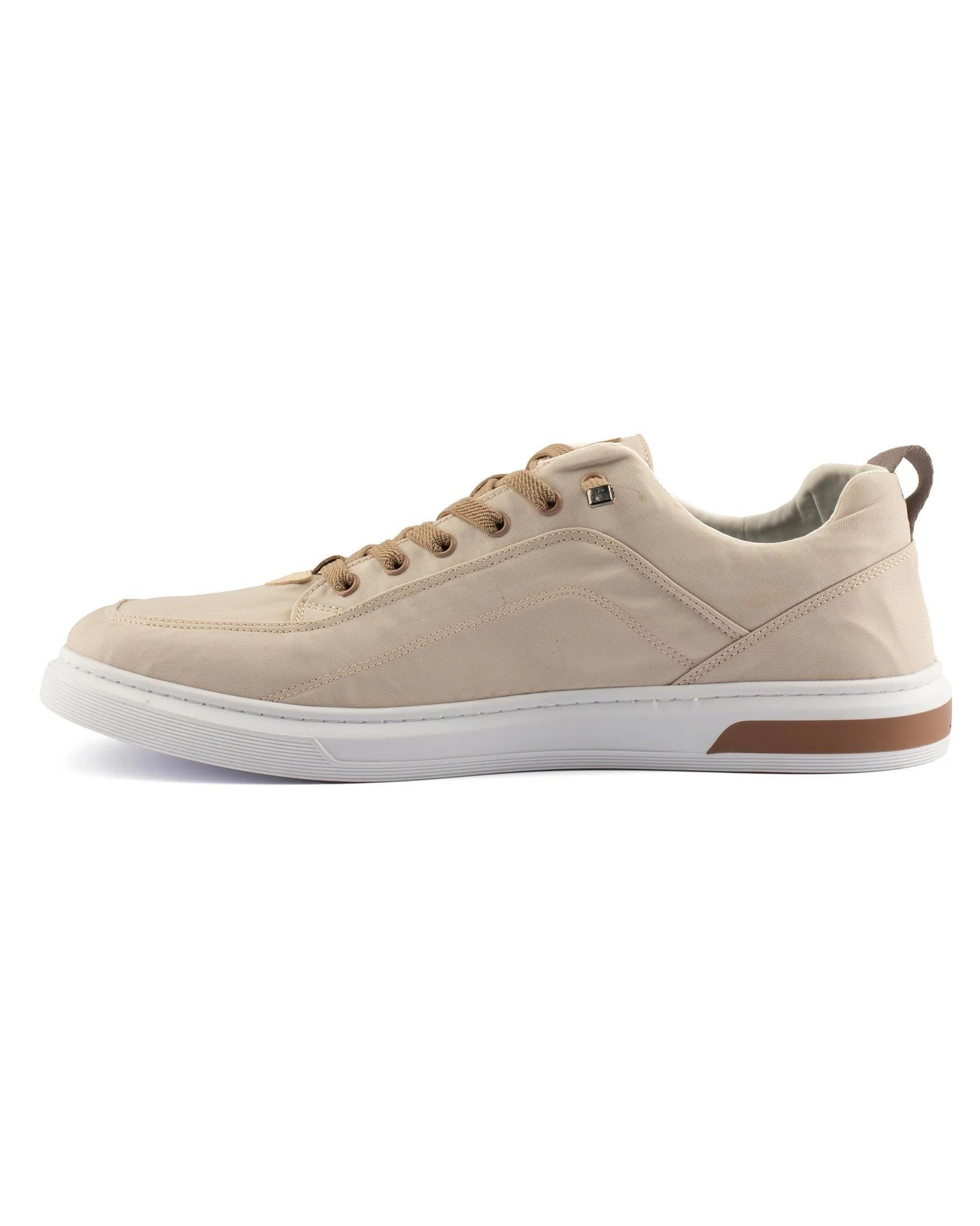 Gamelu Vulgar Bej Günlük Tabanı Dikişli Erkek Sneakers